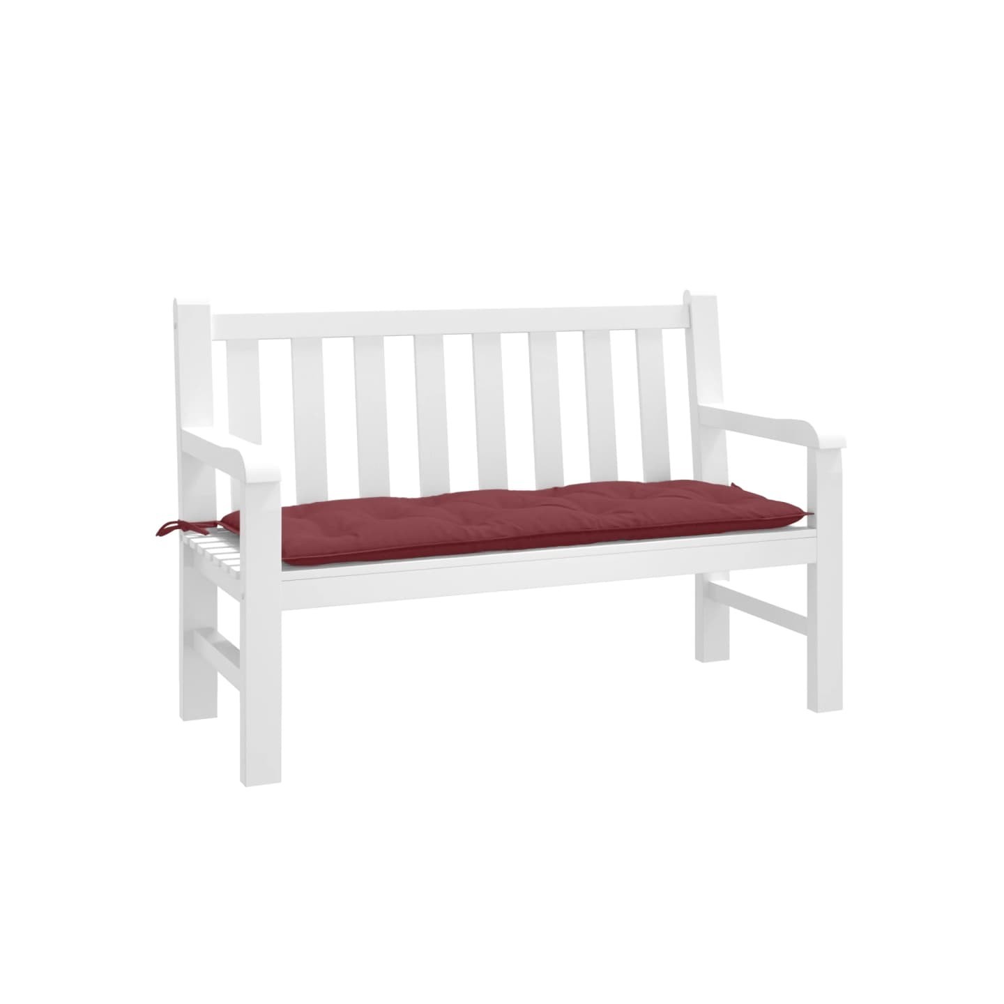 Coussin de banc de jardin rouge bordeaux mélangé tissu