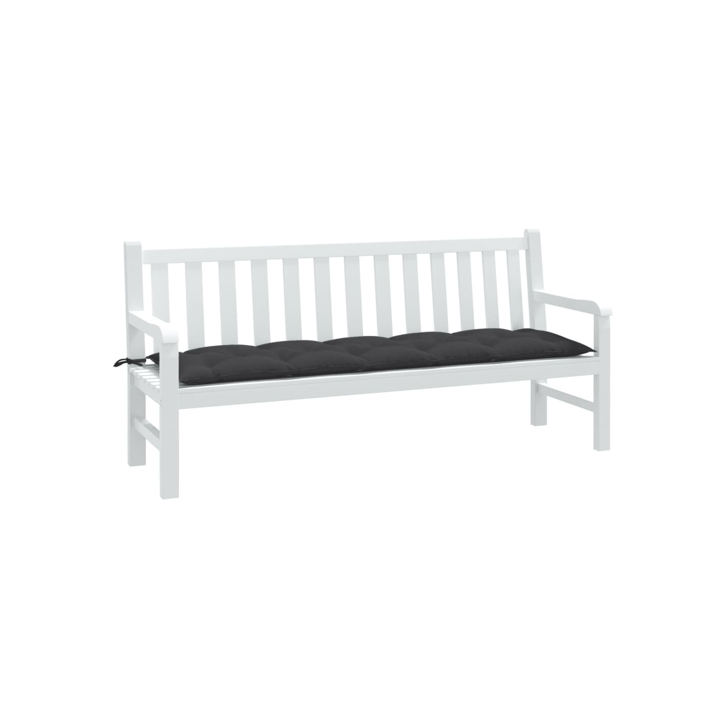 Coussin de banc de jardin anthracite mélangé 180x50x7 cm tissu