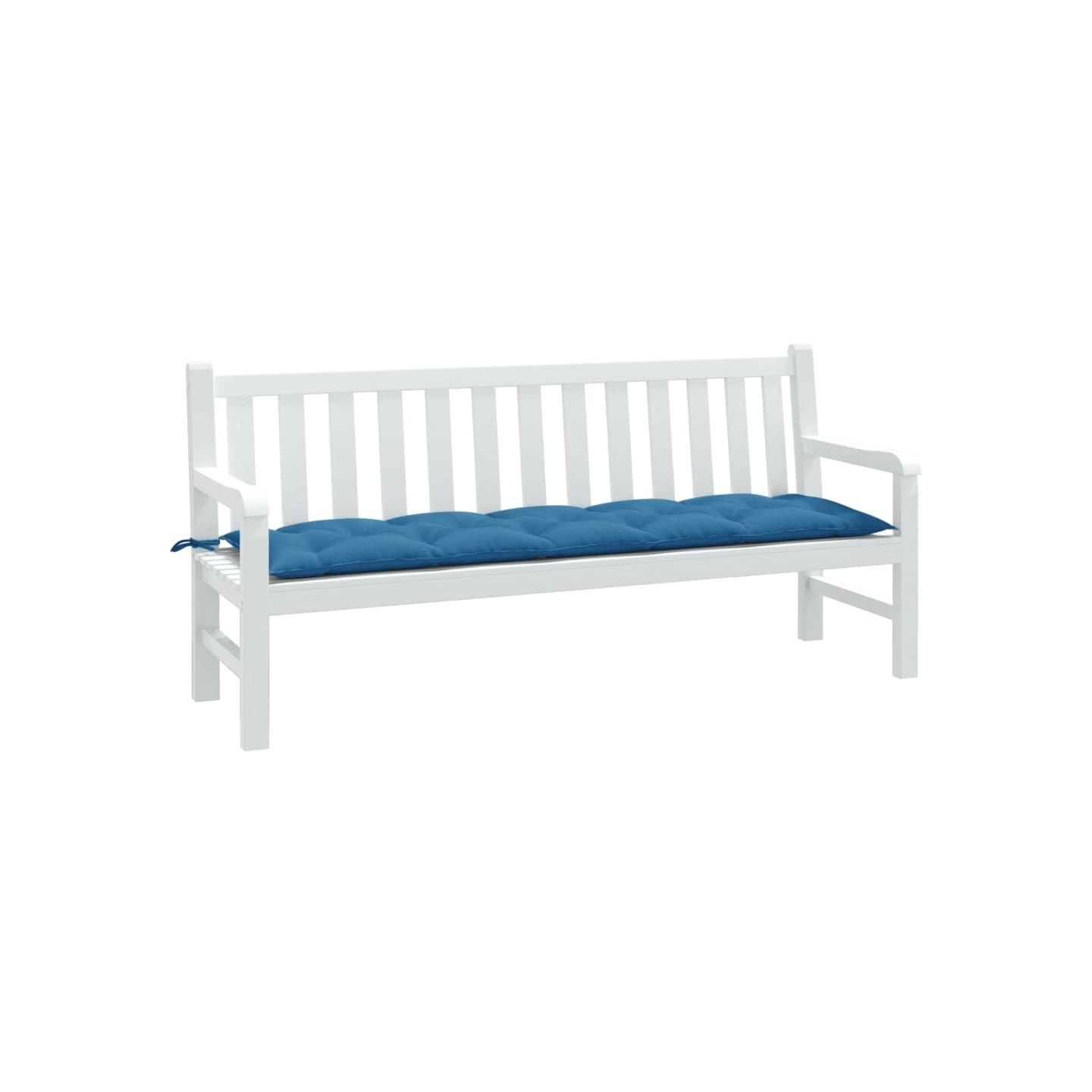 Coussin de banc de jardin bleu mélangé 180x50x7 cm tissu