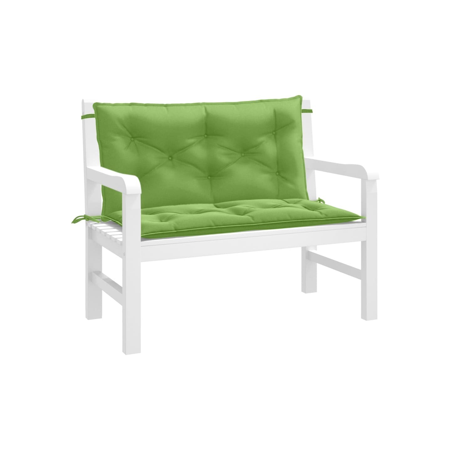 Coussins de banc de jardin lot de 2 vert mélangé tissu