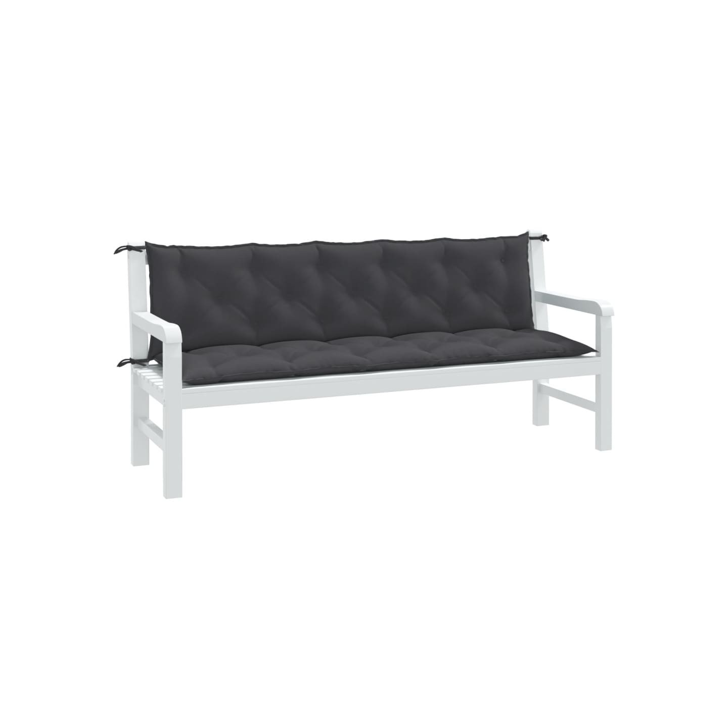 Coussins de banc de jardin lot de 2 anthracite mélangé tissu