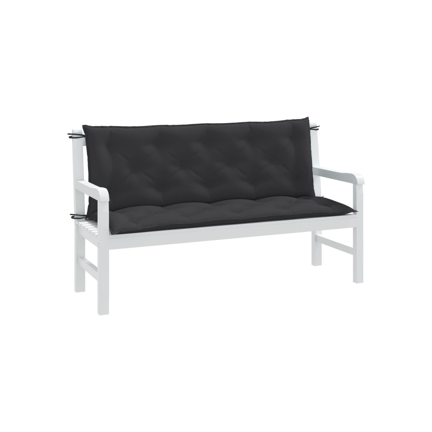 Coussins de banc de jardin lot de 2 anthracite mélangé tissu