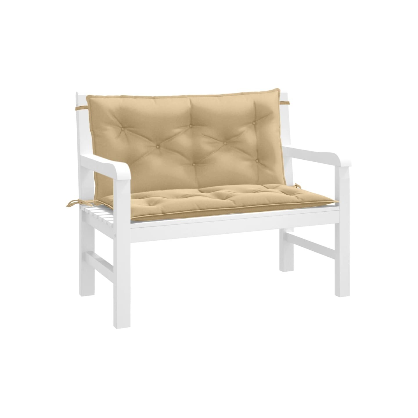 Coussins de banc de jardin lot de 2 beige mélangé tissu
