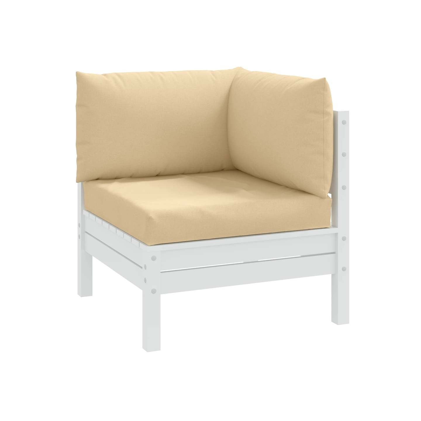 Coussins de palette lot de 3 beige mélangé tissu