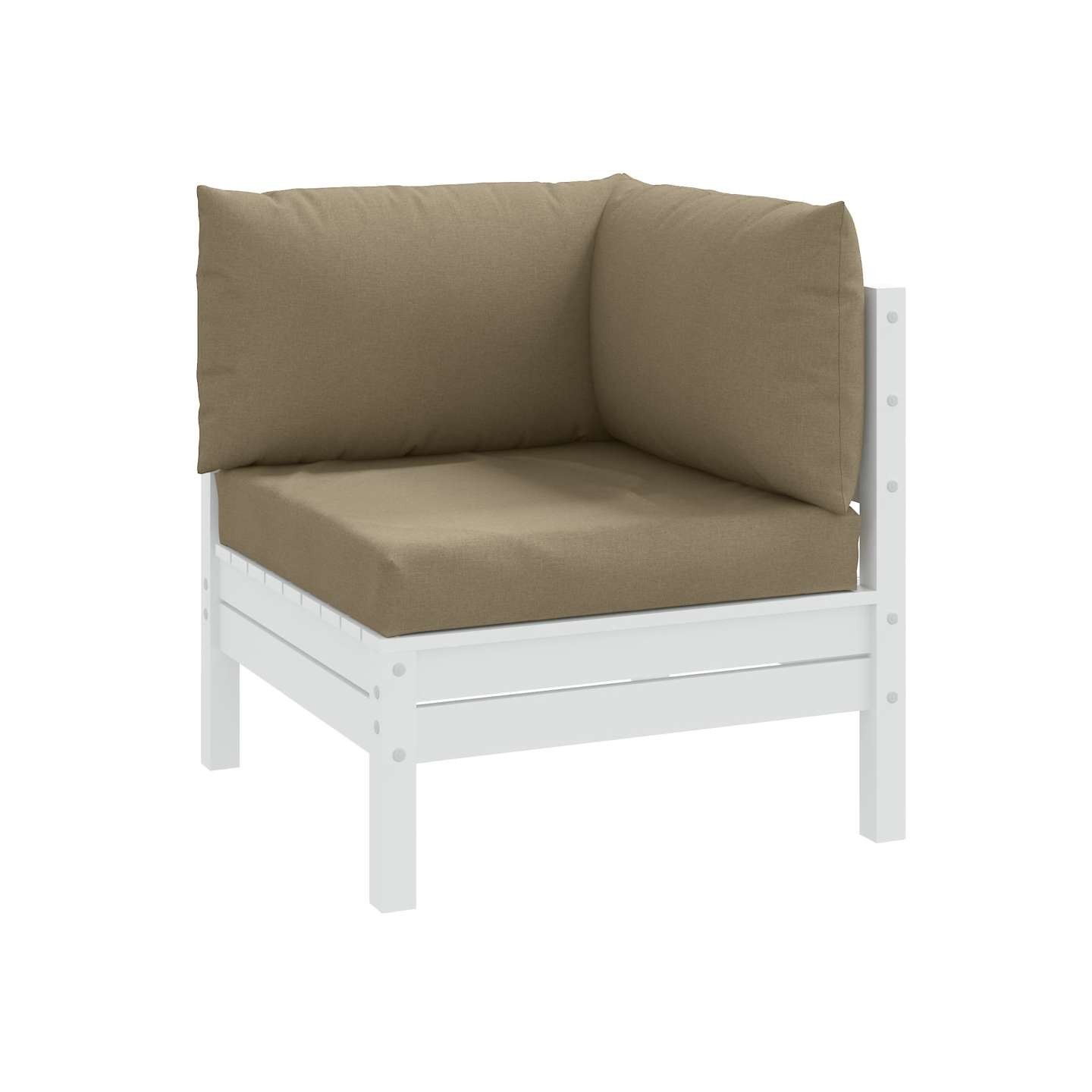 Coussins de palette lot de 3 taupe mélangé tissu