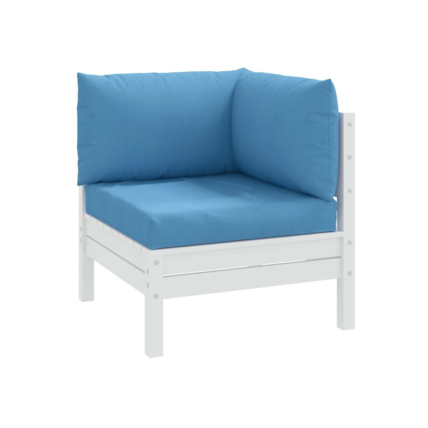 Coussins de palette lot de 3 bleu mélangé tissu