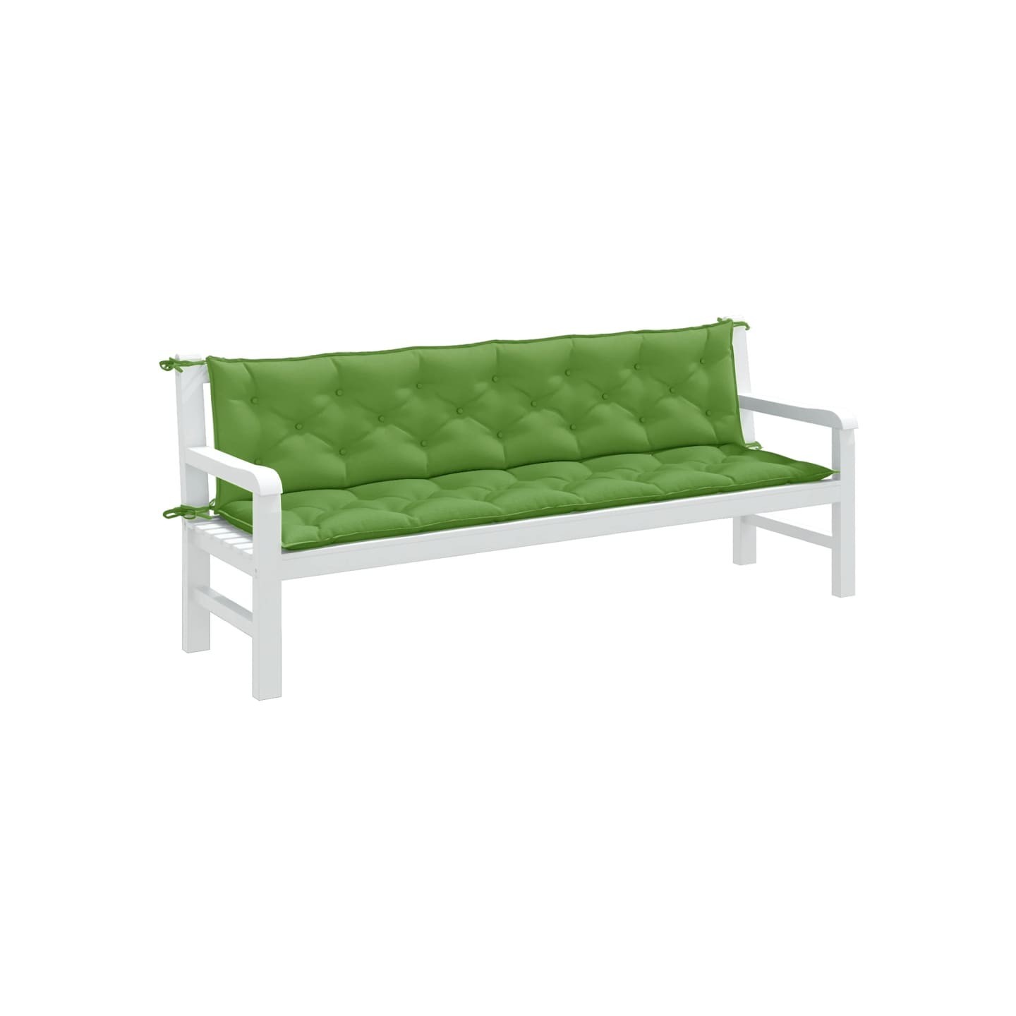 Coussins de banc de jardin lot de 2 vert mélangé tissu
