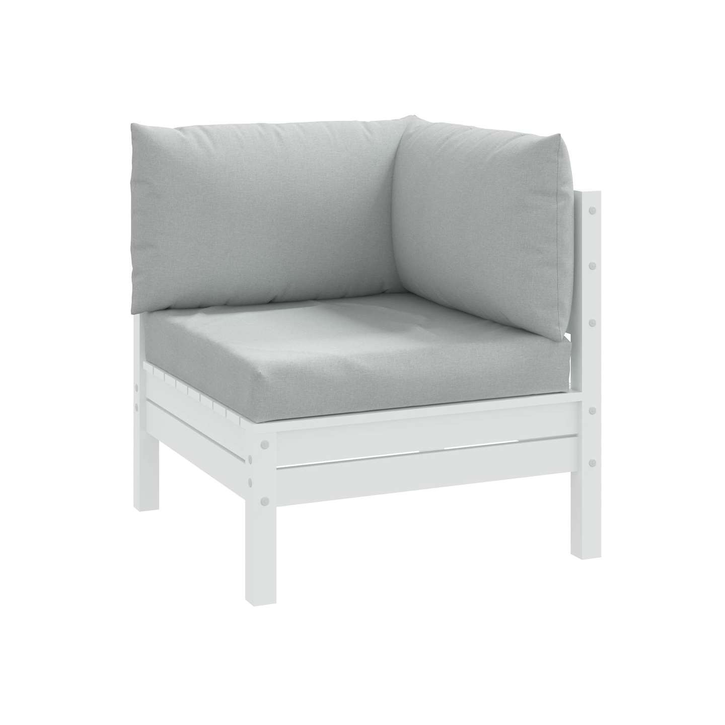 Coussins de palette lot de 3 gris clair mélangé tissu