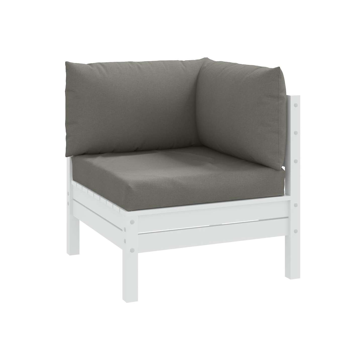 Coussins de palette lot de 3 gris foncé mélangé tissu