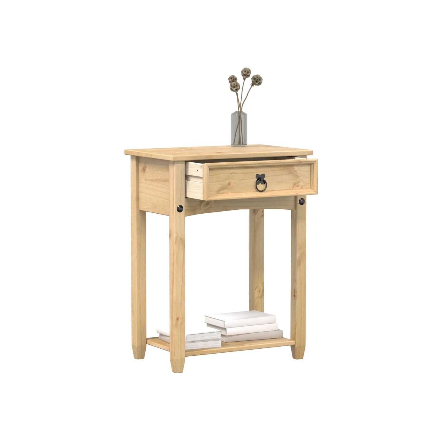 Table console Corona 55x35x73 cm bois de pin massif