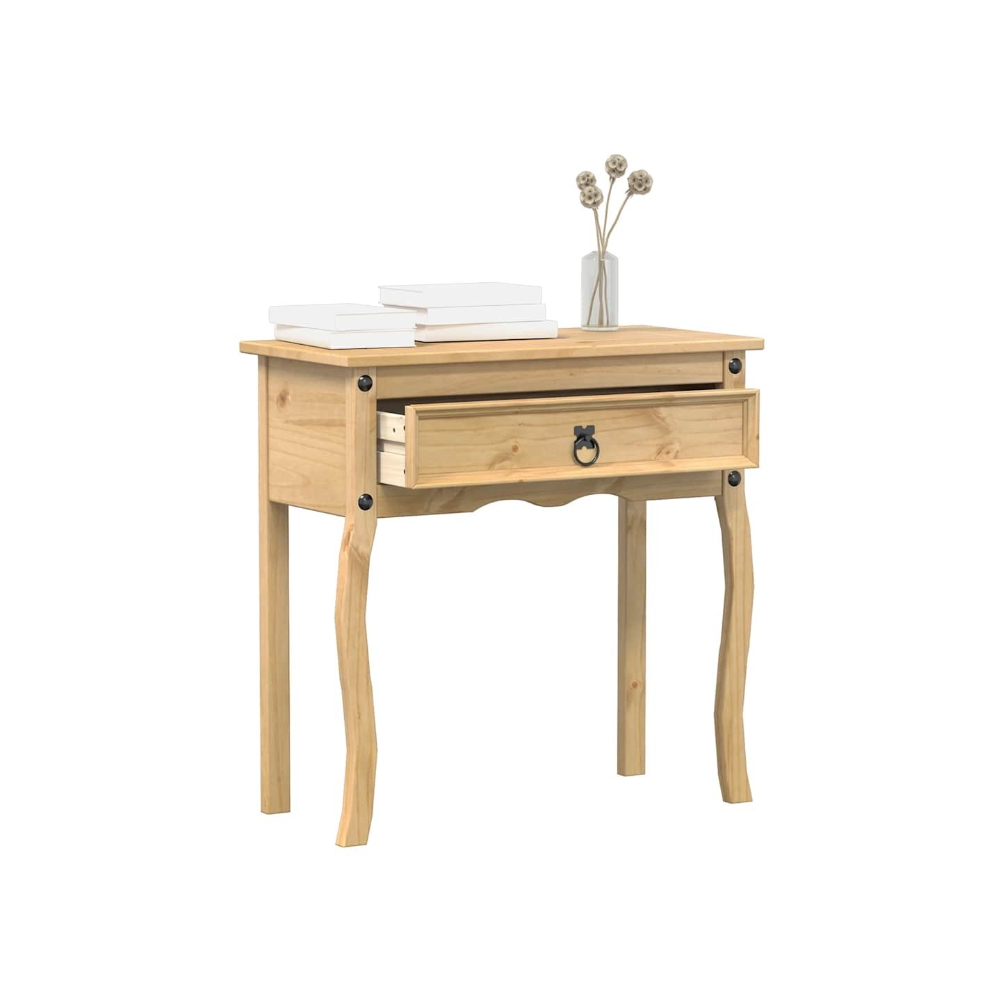 Table console Corona 73x35x73 cm bois de pin massif