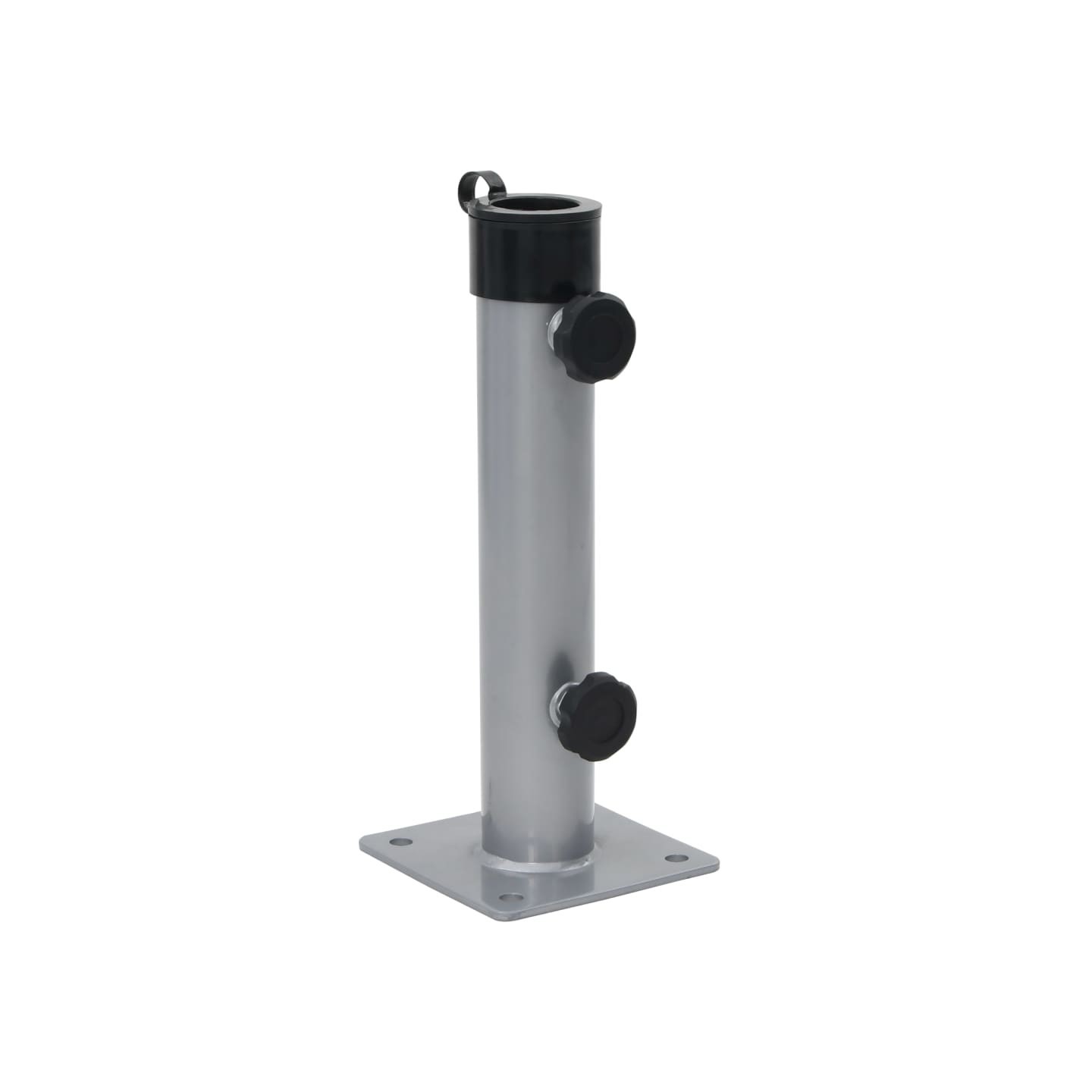 Base de parasol pour mât Ø38/48 mm argenté acier