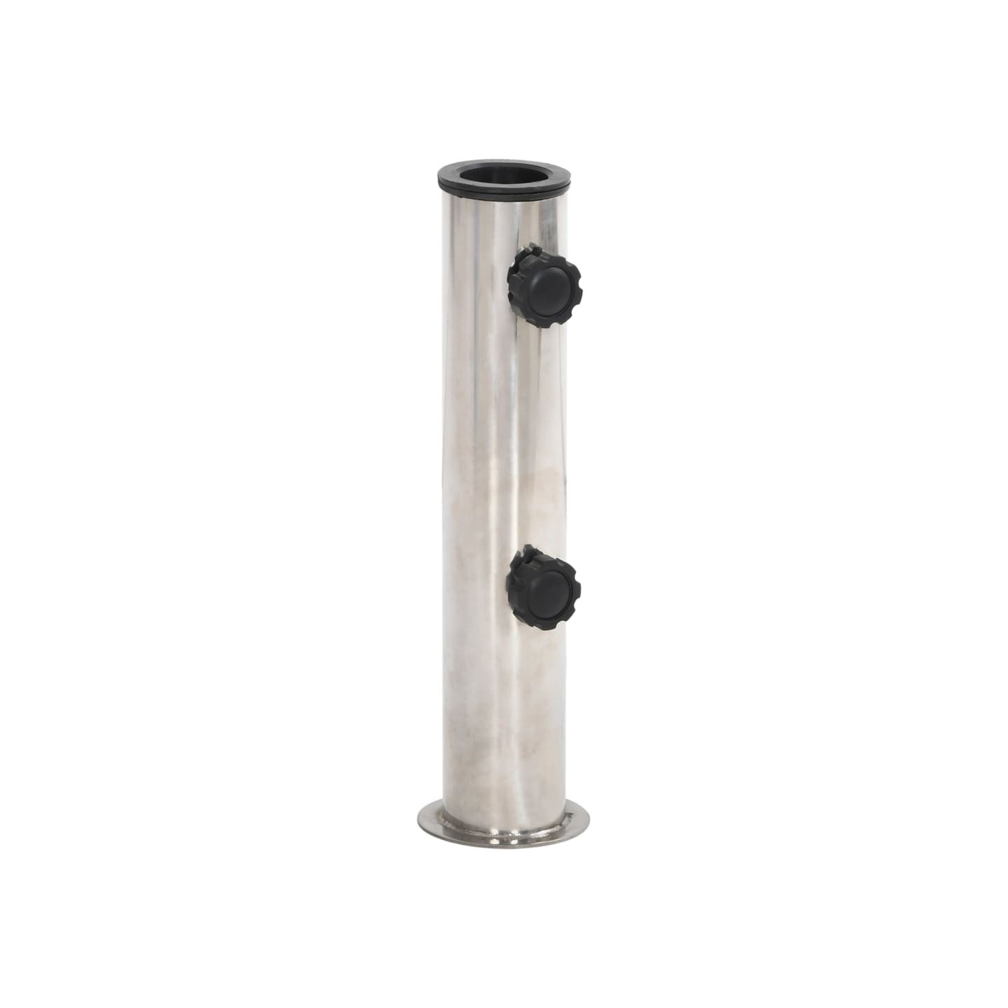 Base de parasol pour mât Ø38/48 mm argenté inox