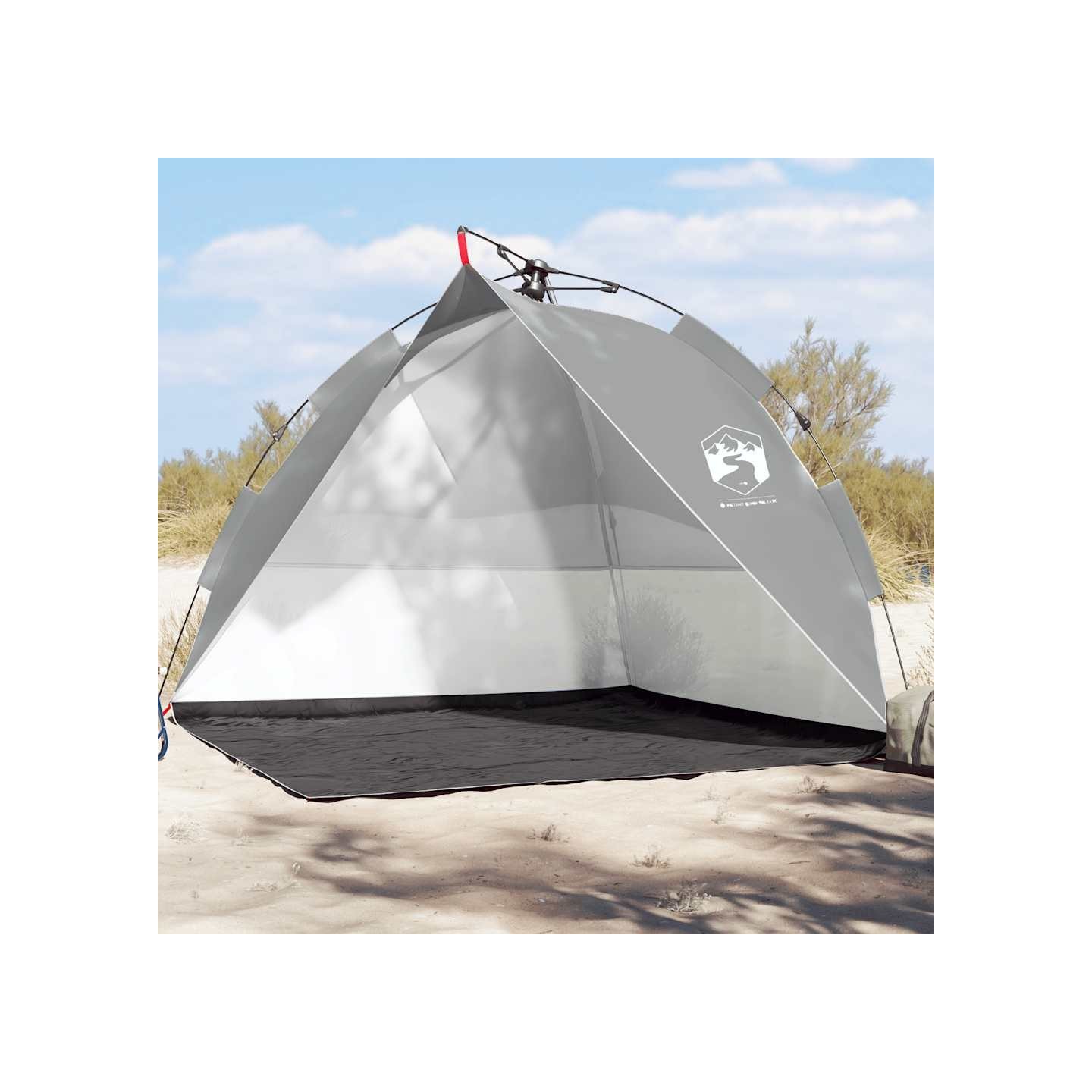 Tente de plage gris libération rapide imperméable