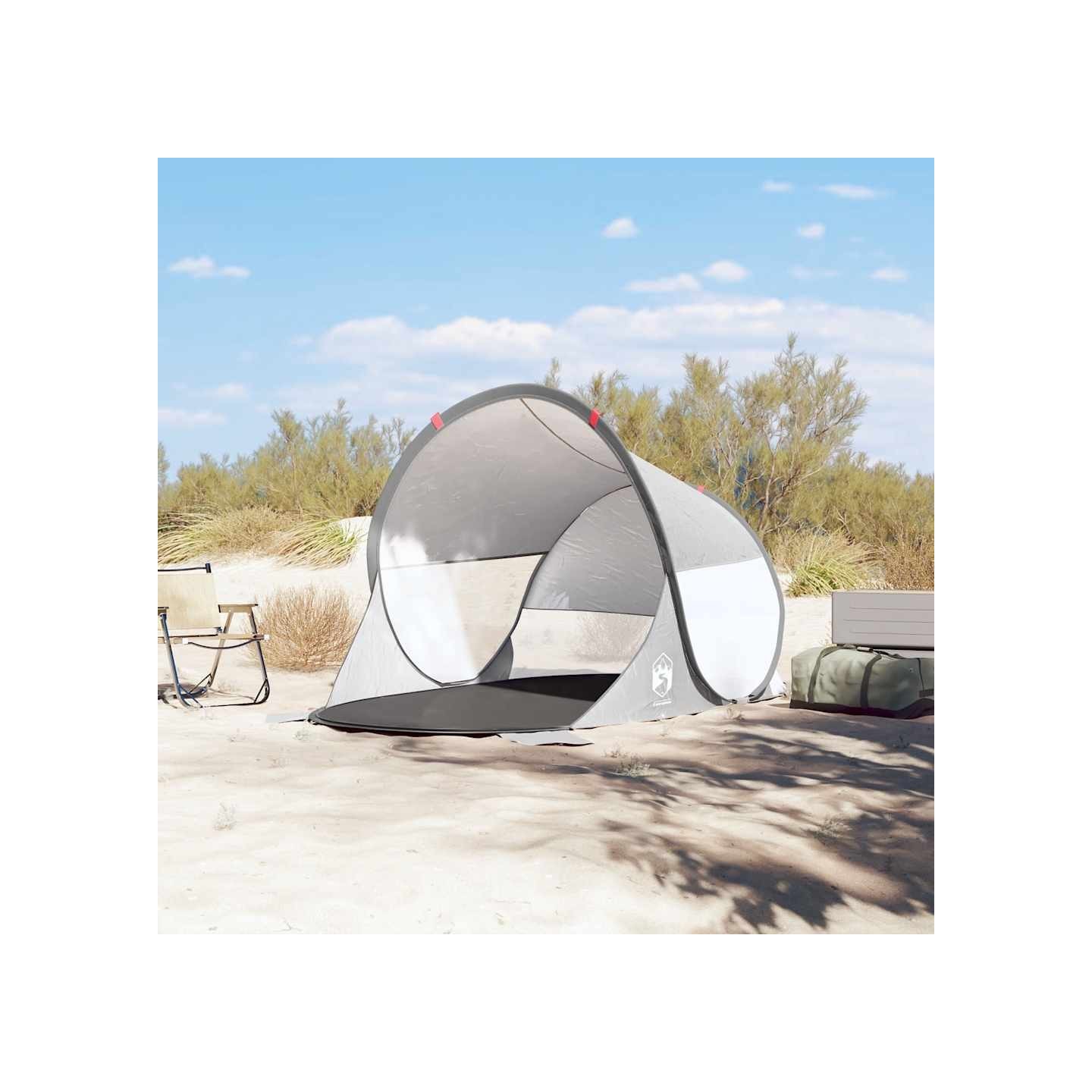 Tente de plage gris escamotable imperméable