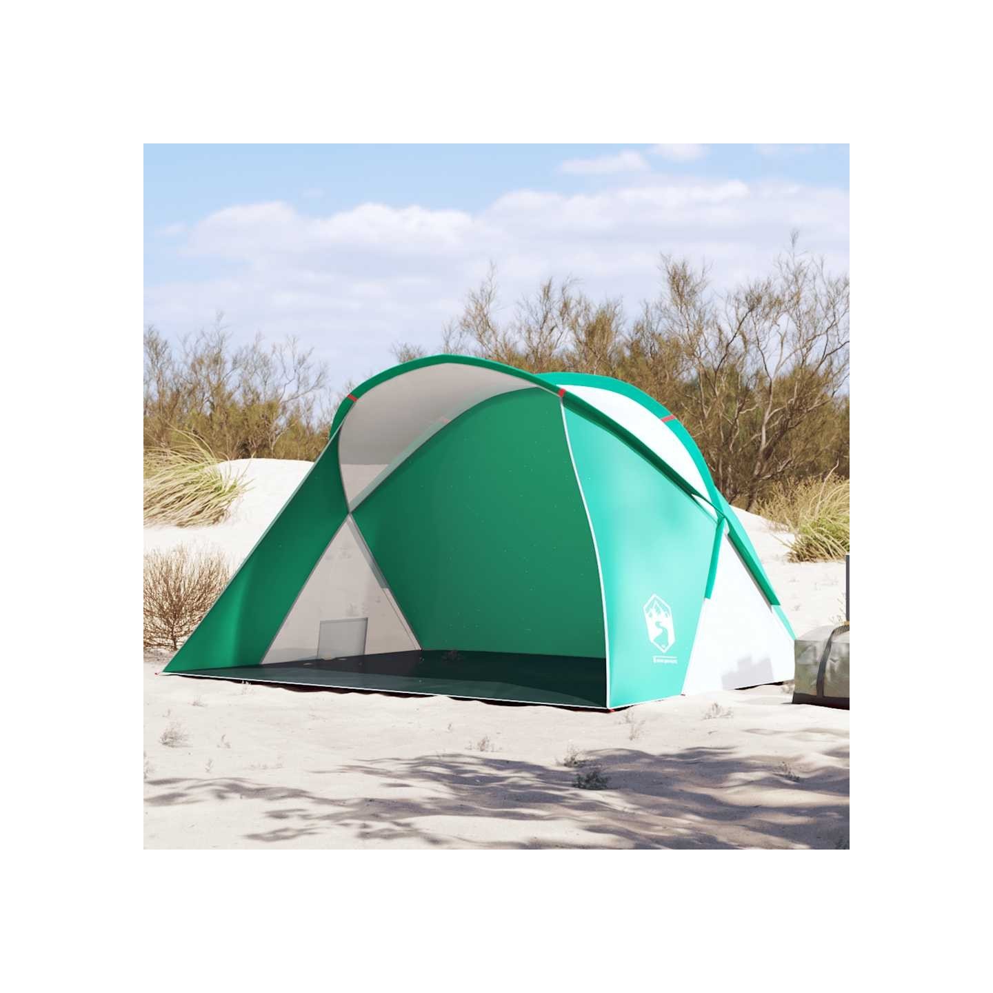 Tente de plage 2 personnes vert d'eau escamotable imperméable