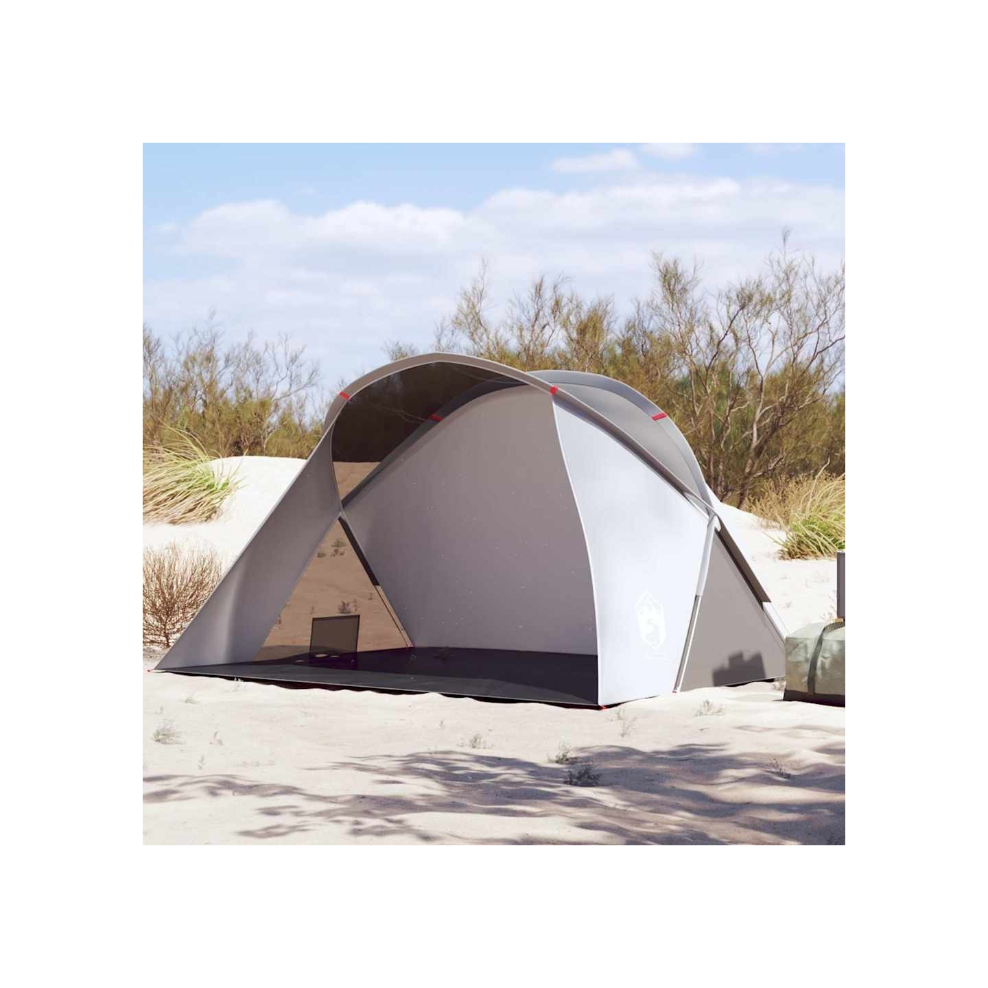 Tente de plage 2 personnes gris escamotable imperméable
