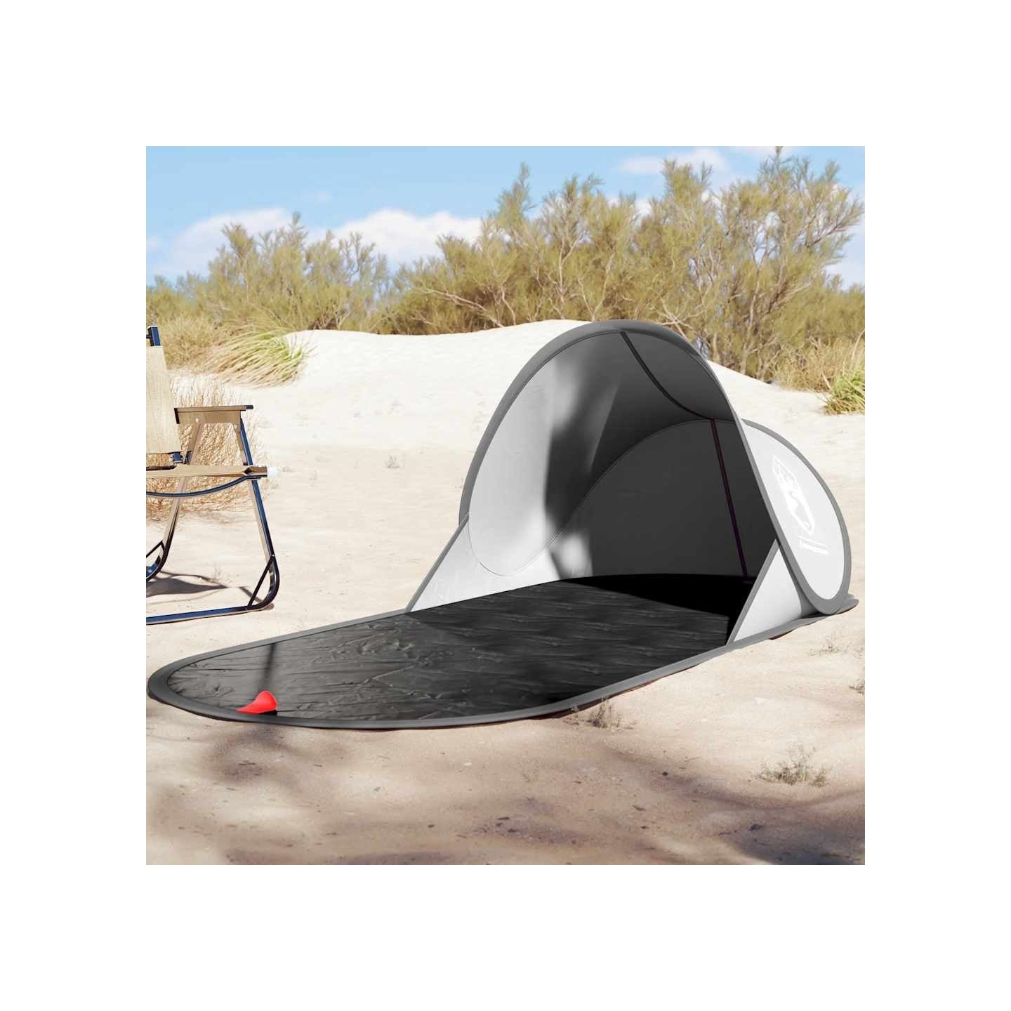 Tente de plage gris escamotable imperméable