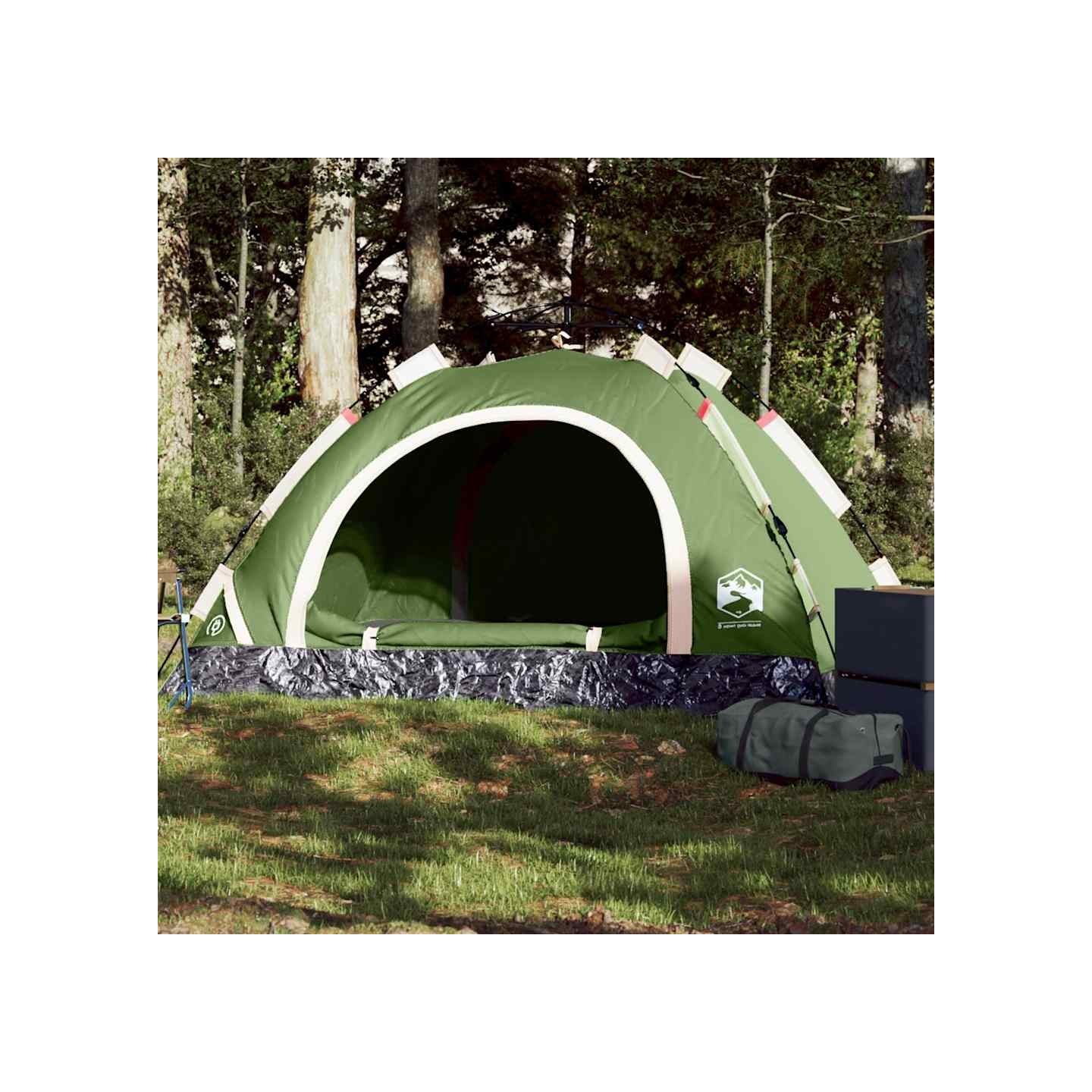 Tente de camping 2 personnes vert libération rapide