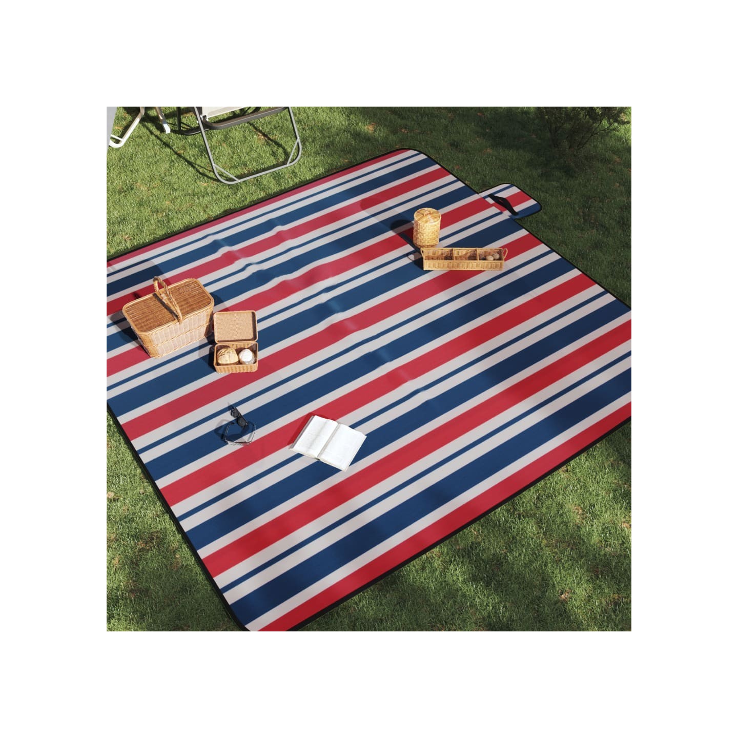 Couverture de pique-nique pliable 200x200 cm velours