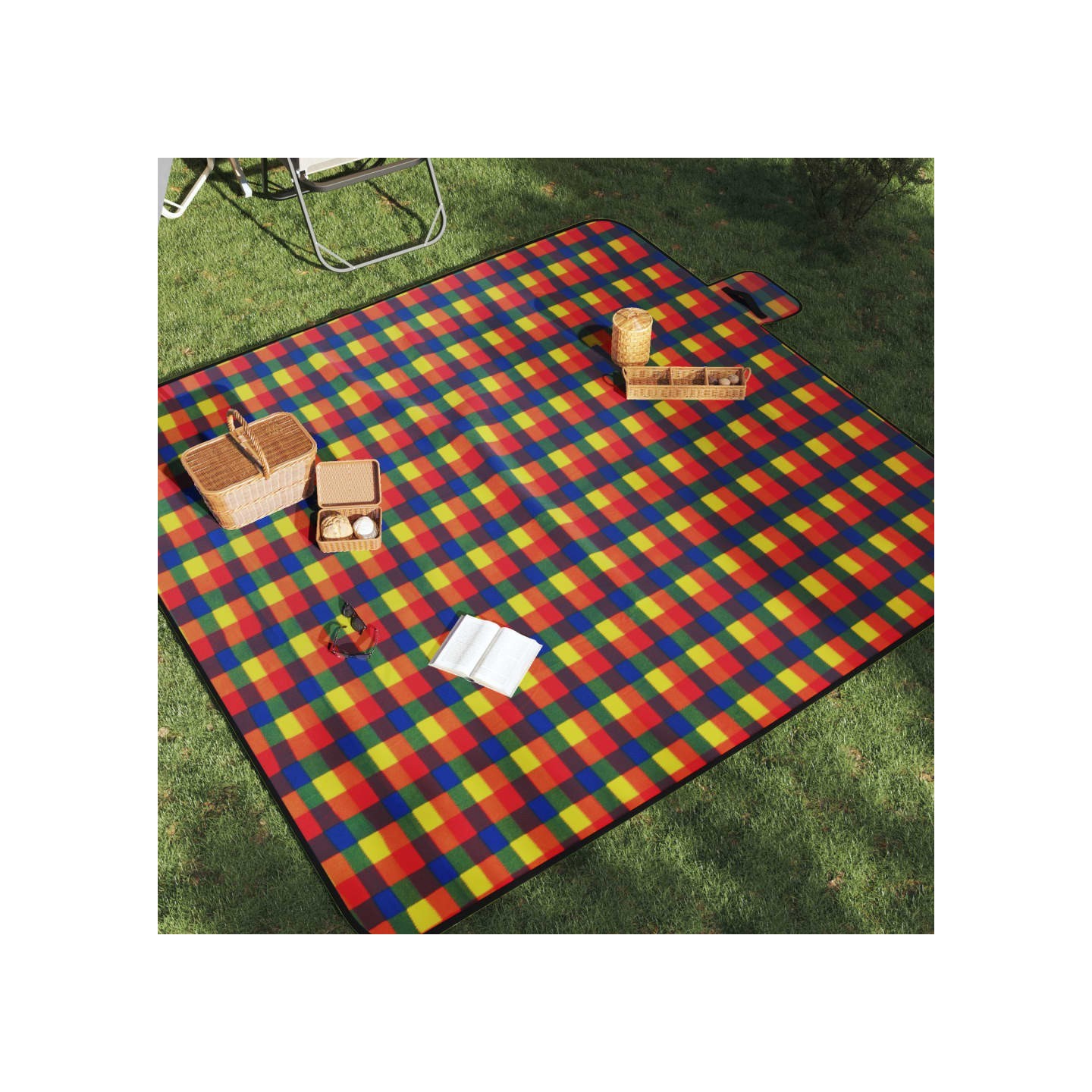 Couverture de pique-nique pliable 200x200 cm velours