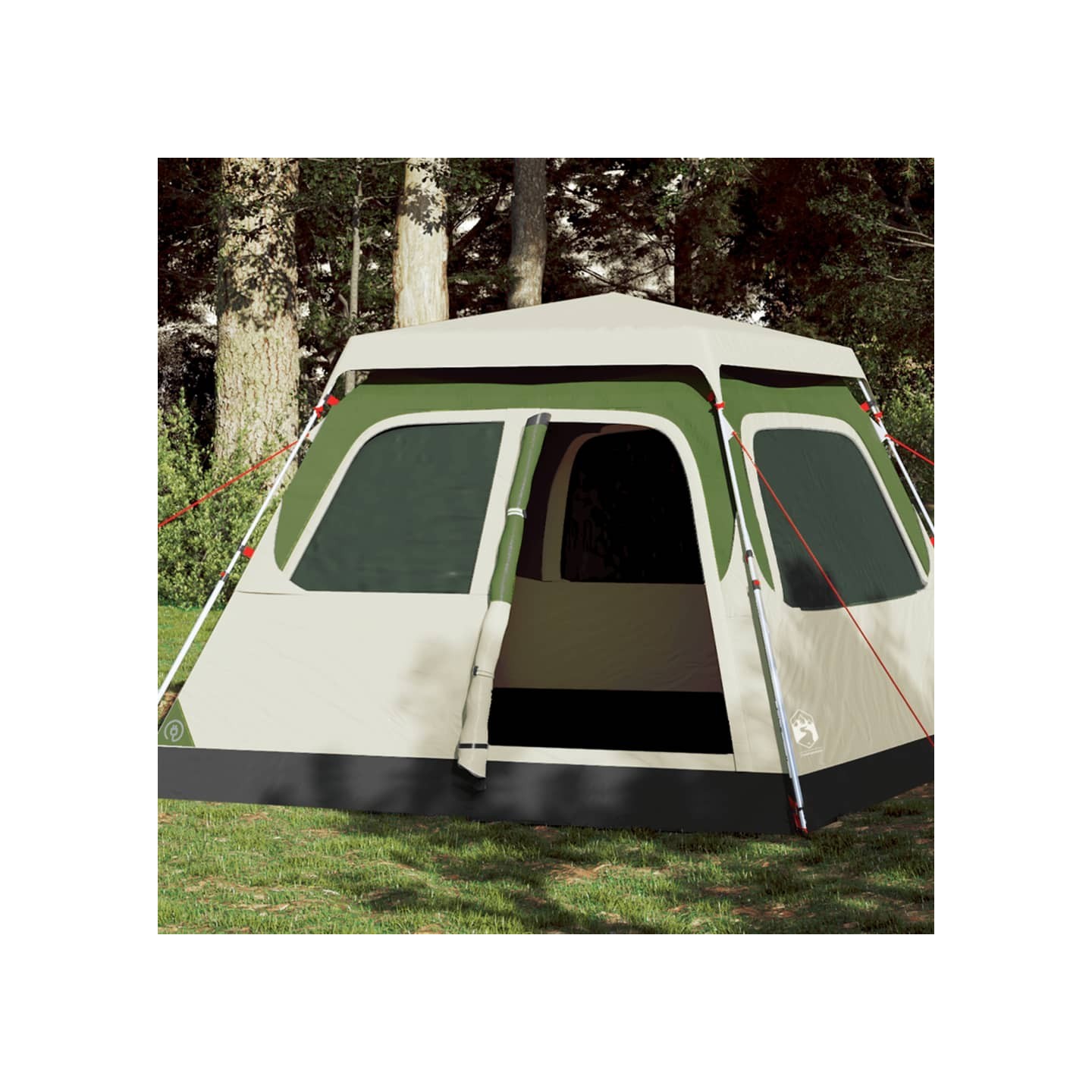 Tente de camping à dôme 4 personnes vert libération rapide