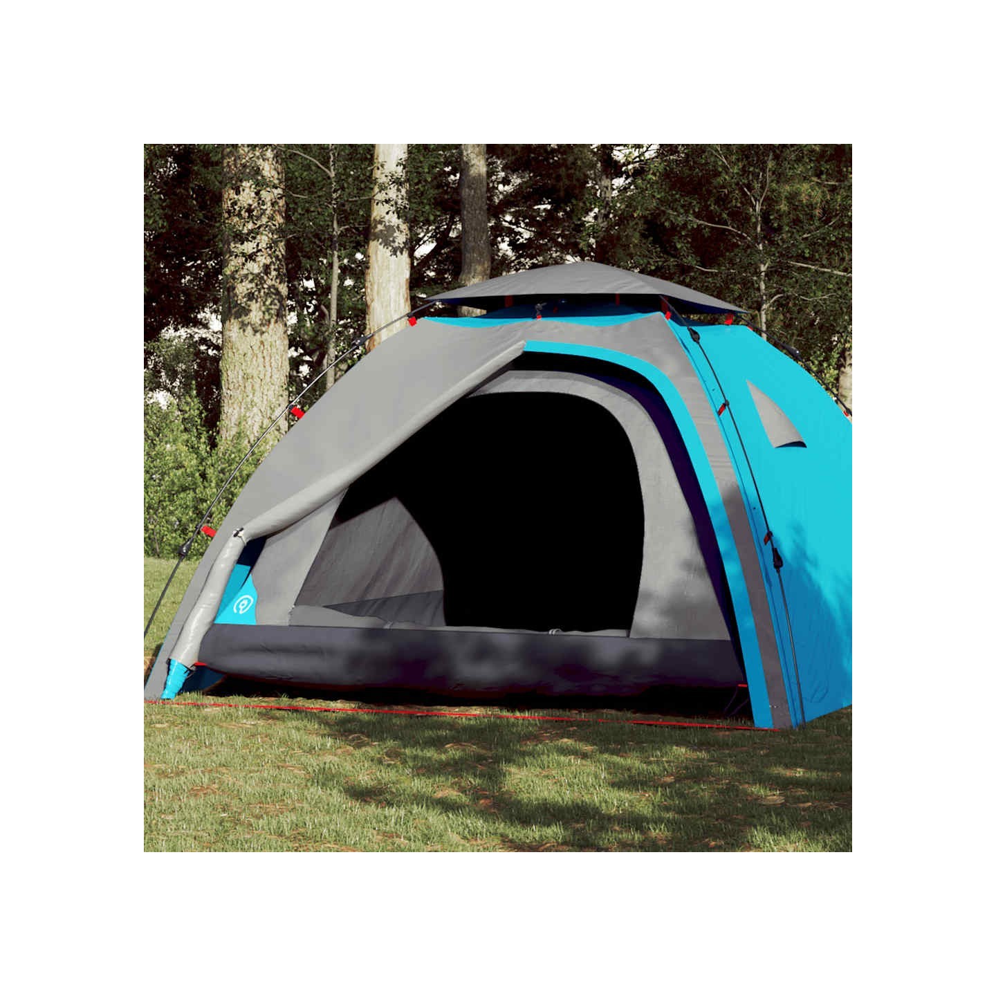 Tente de camping à dôme 4 personnes bleu libération rapide