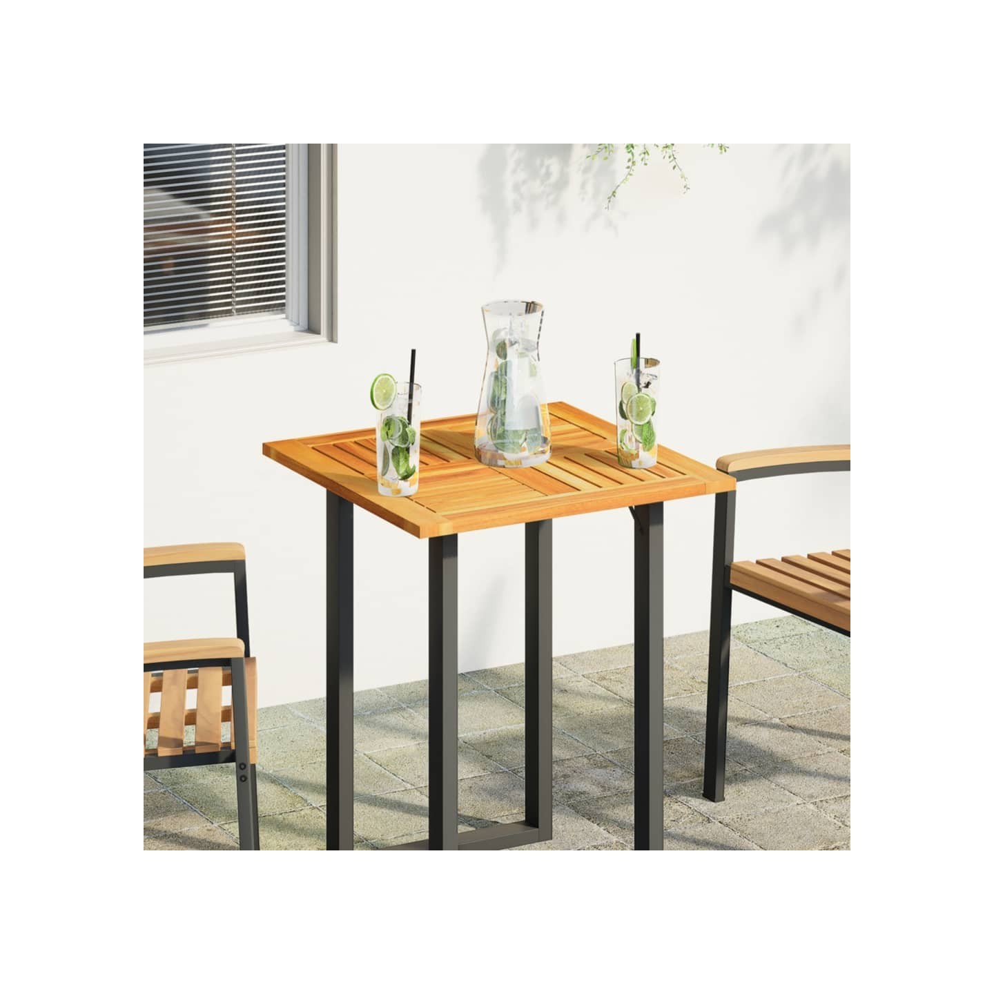 Dessus de table 60x60x2 cm carré bois massif d'acacia