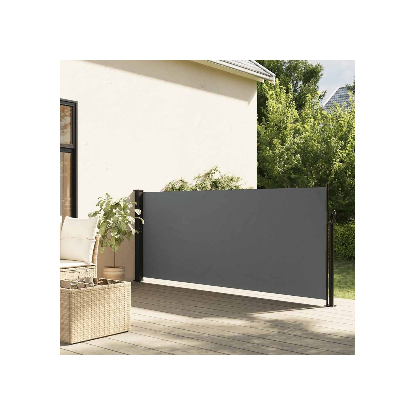 Store latéral rétractable Anthracite 140 x 500 cm