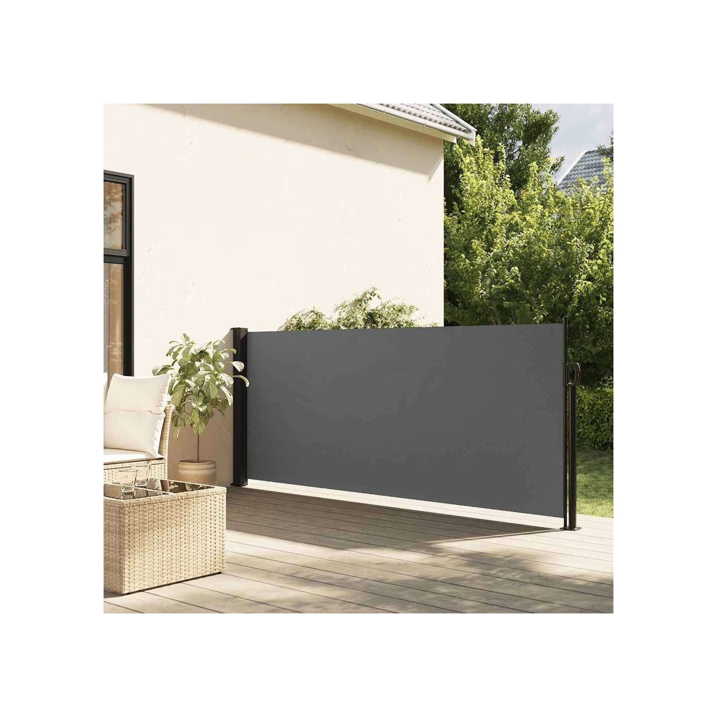 Store latéral rétractable Anthracite 120 x 500 cm