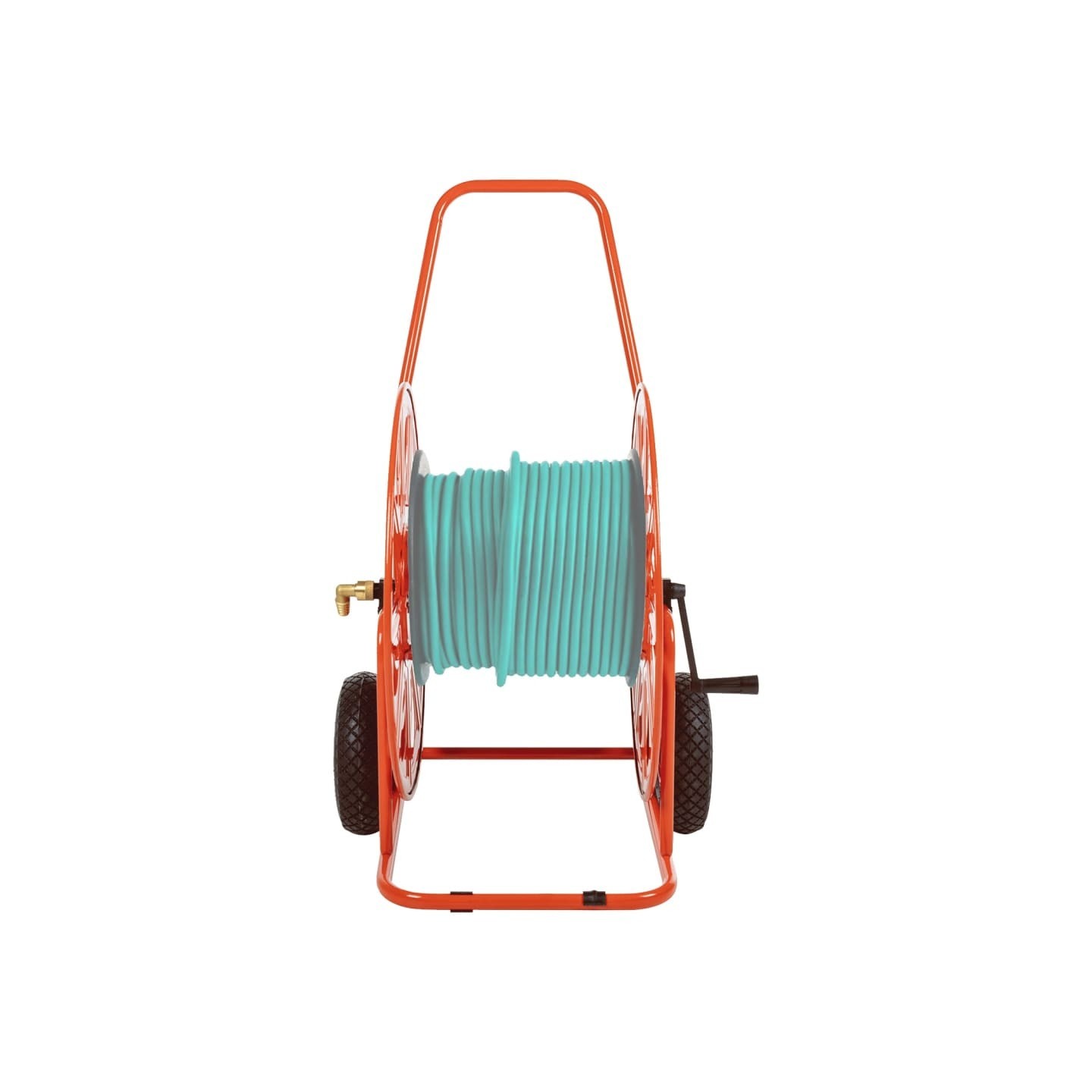 Chariot d'enrouleur pour tuyau de 140 m 3/4" acier