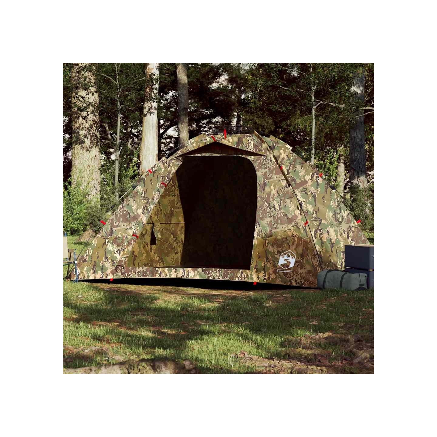 Tente de pêche 4 personnes camouflage libération rapide