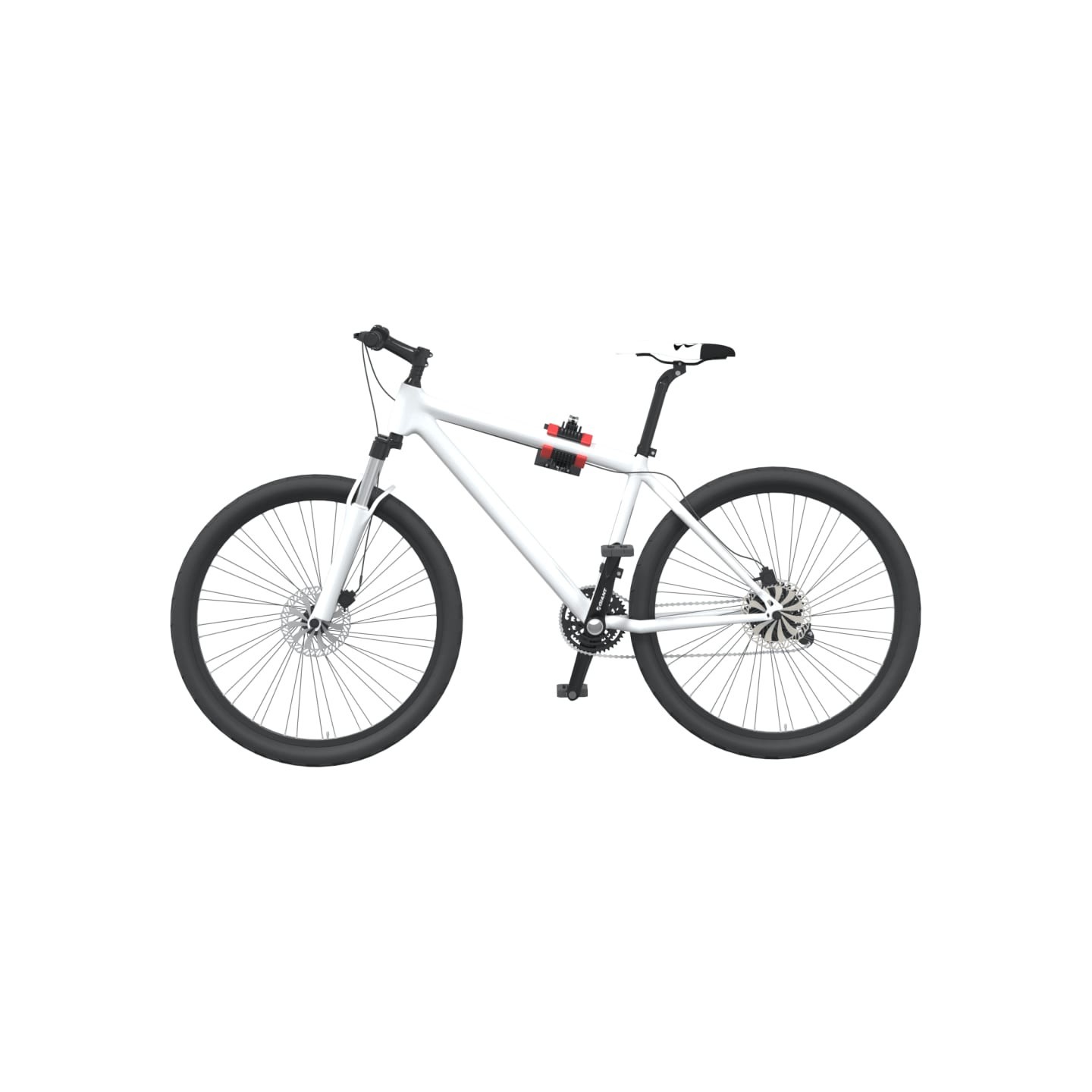 Support mural pour réparation de vélo pliable rouge et noir
