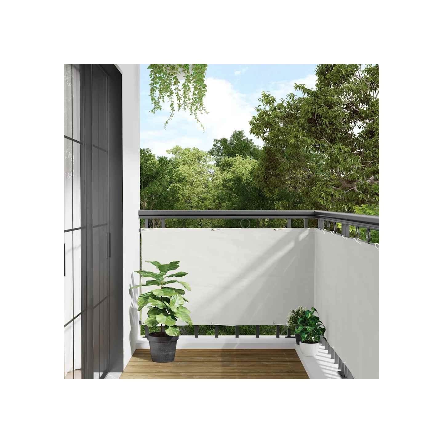 Écran d'intimité de balcon blanc 700x120 cm PVC