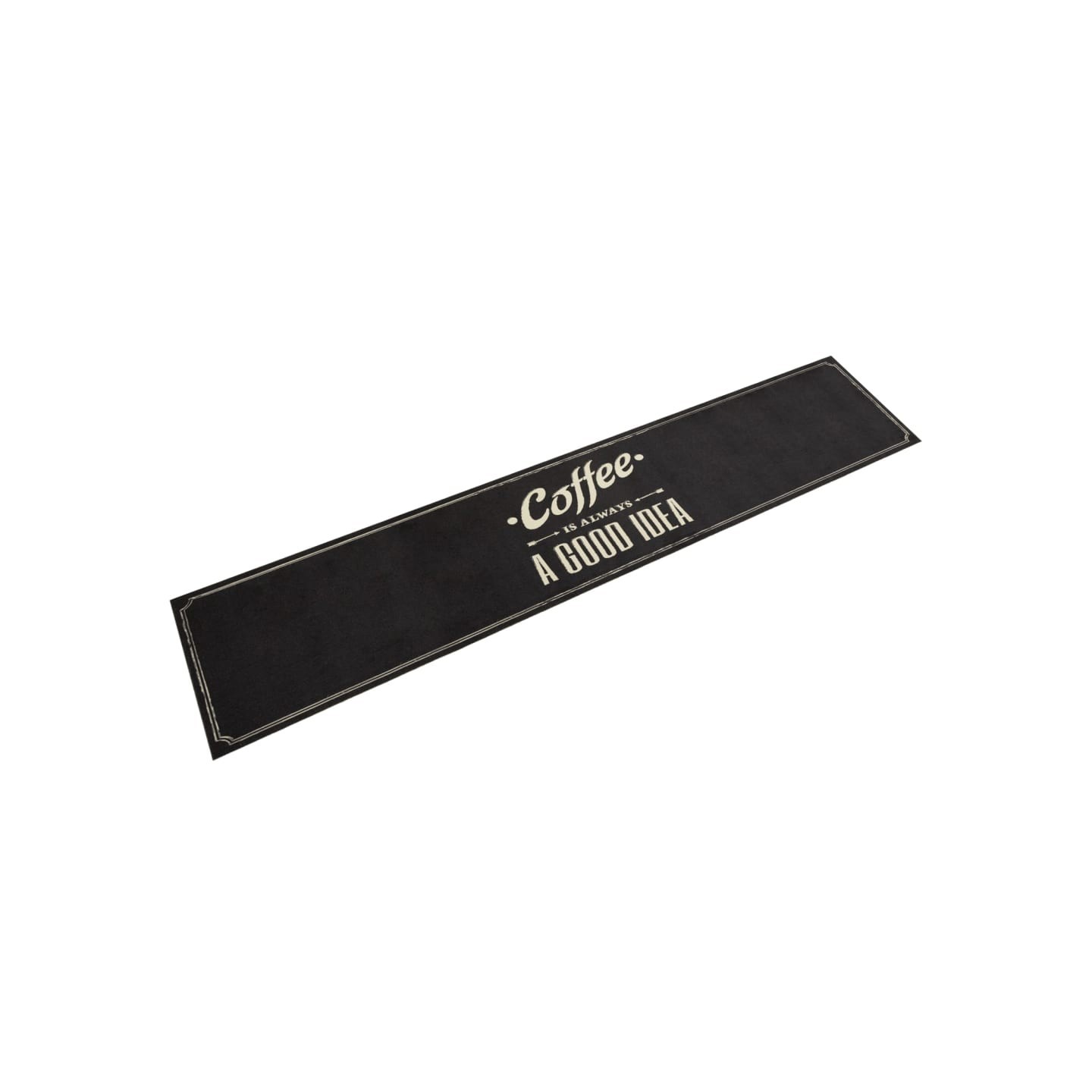 Tapis de cuisine lavable texte Coffee 60x300 cm velours