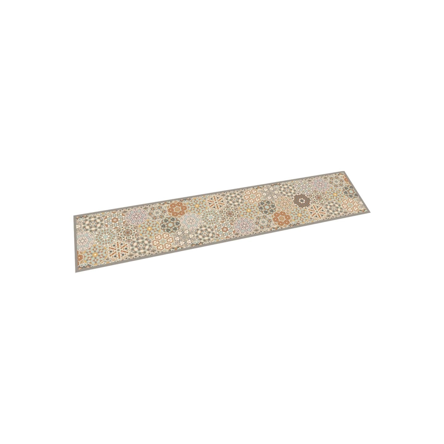 Tapis de cuisine lavable impression pastel hexagonale 60x300 cm