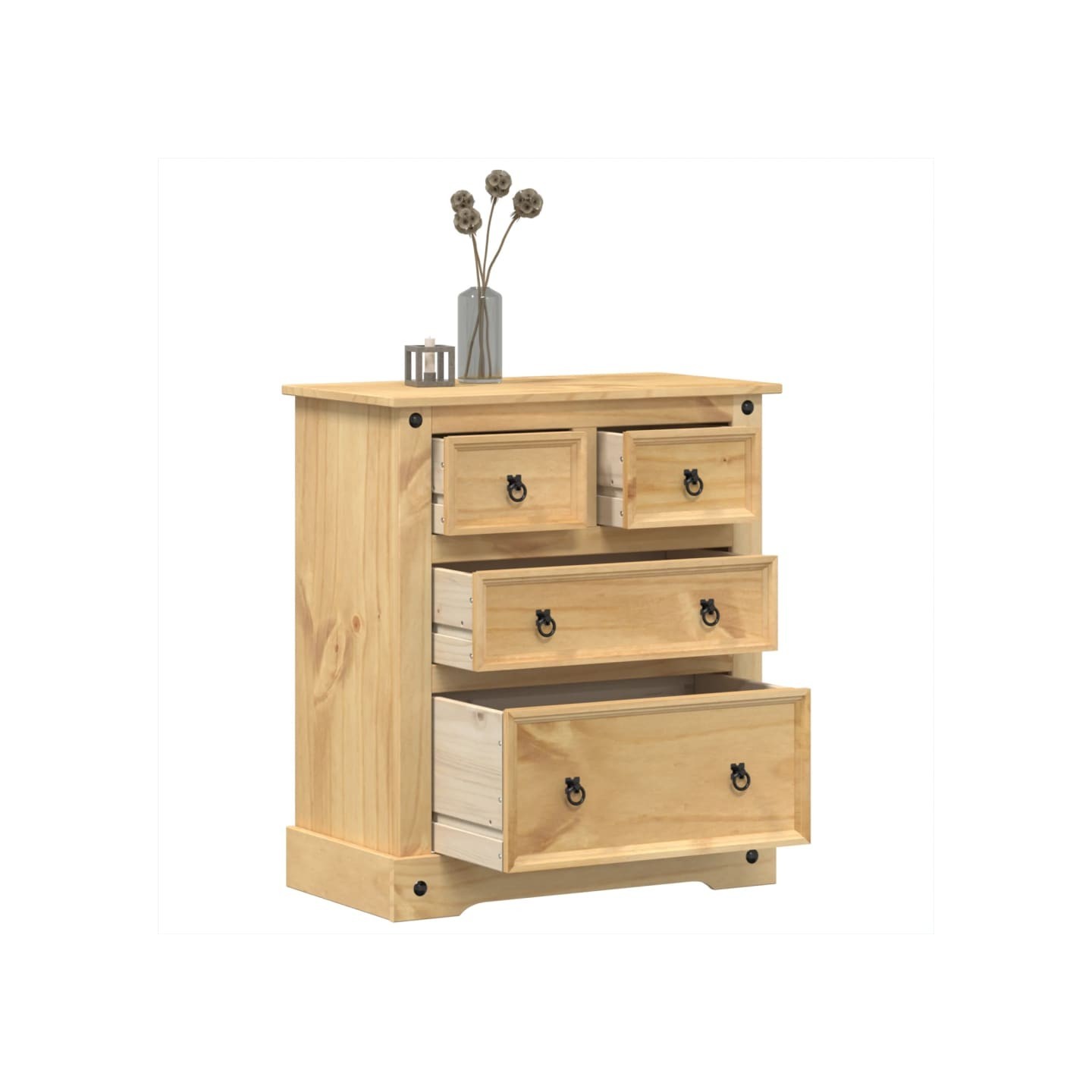 Commode Corona 80x43x91 cm bois massif de pin
