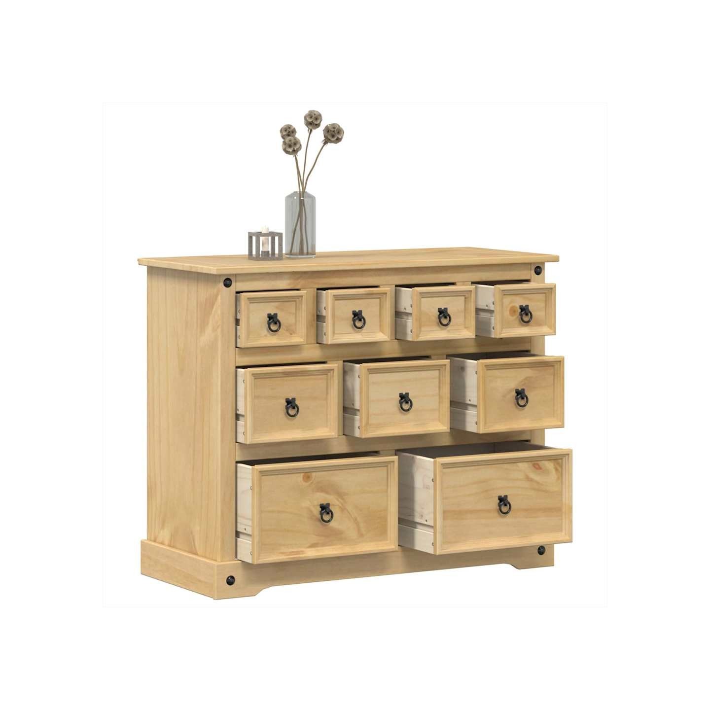 Commode Corona 101x45x82 cm bois massif de pin