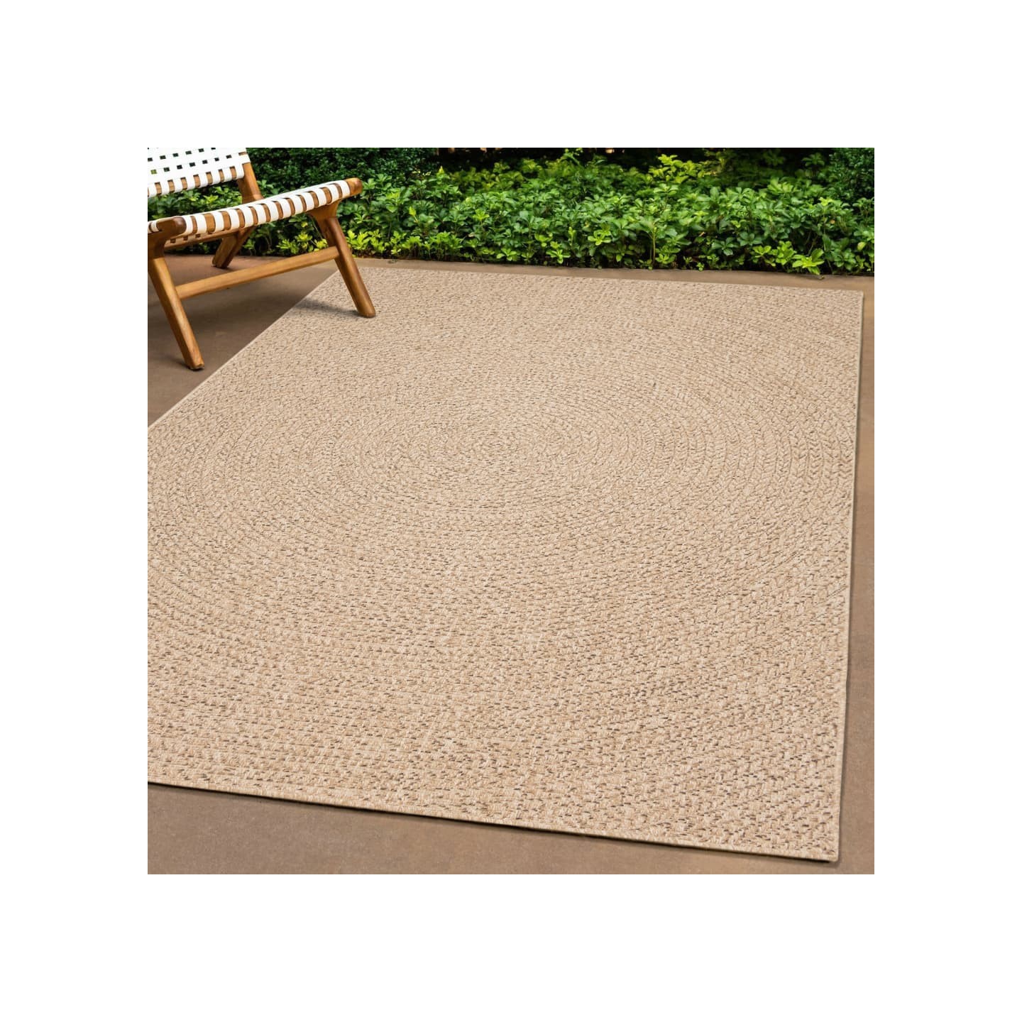 Tapis ZIZUR 80x250 cm aspect de jute intérieur et extérieur