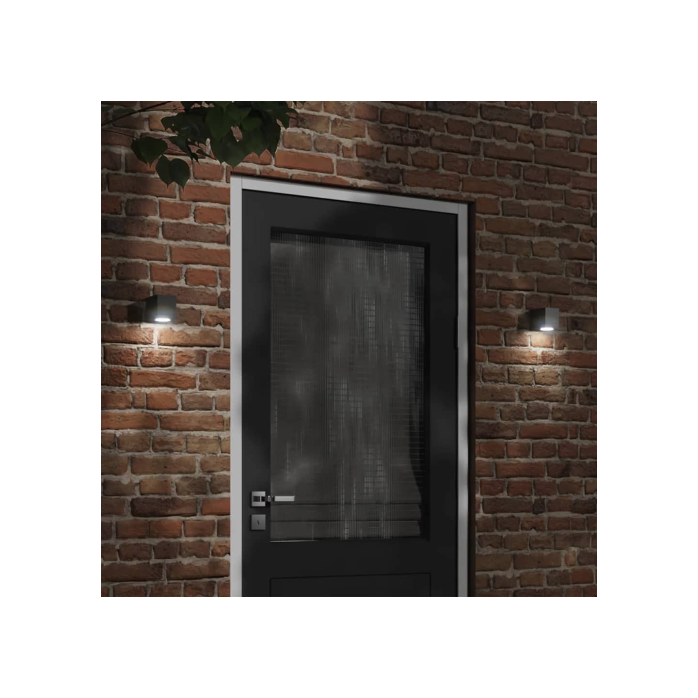 Appliques murales extérieur 2 pcs aluminium moulé sous pression