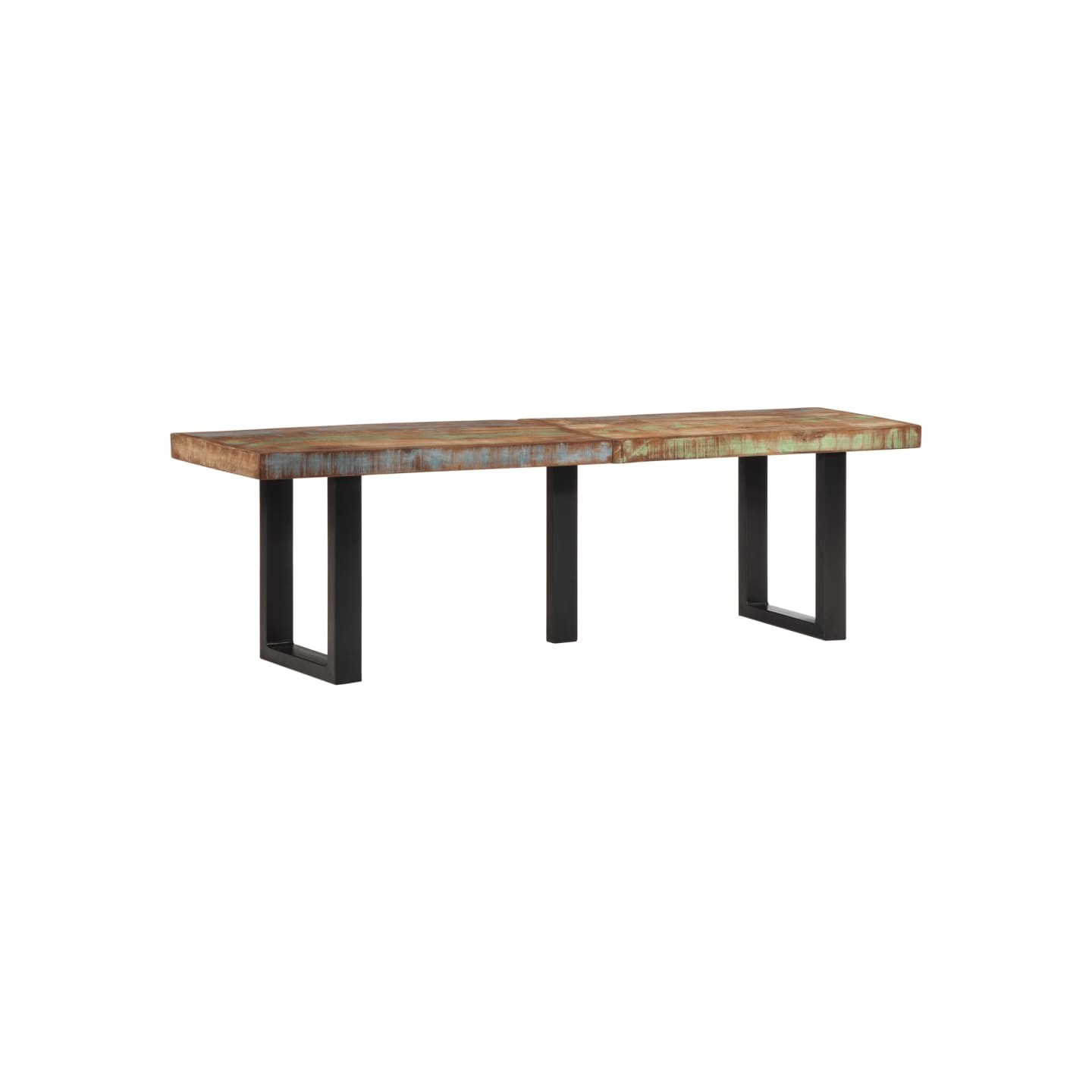 Banc 160 cm bois de récupération massif et acier