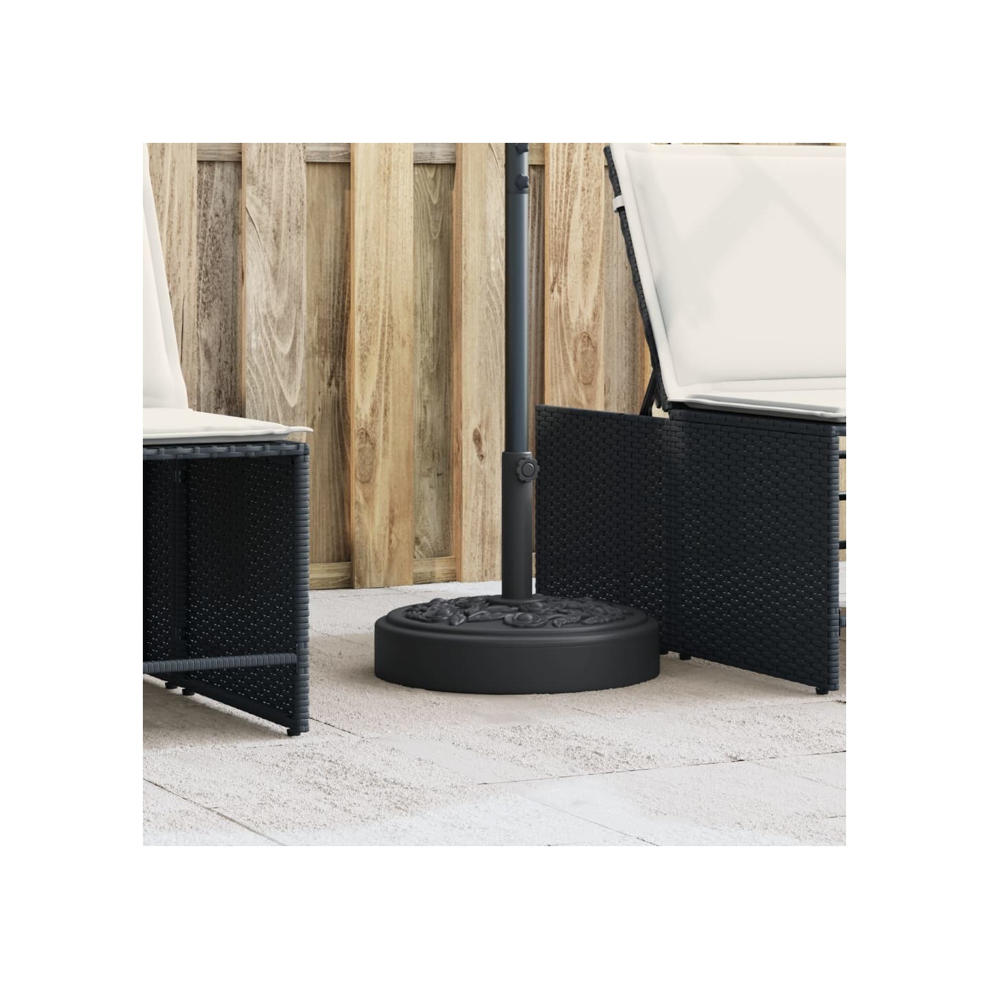 Base de parasol pour mâts Ø38 / 48 mm 25 kg rond