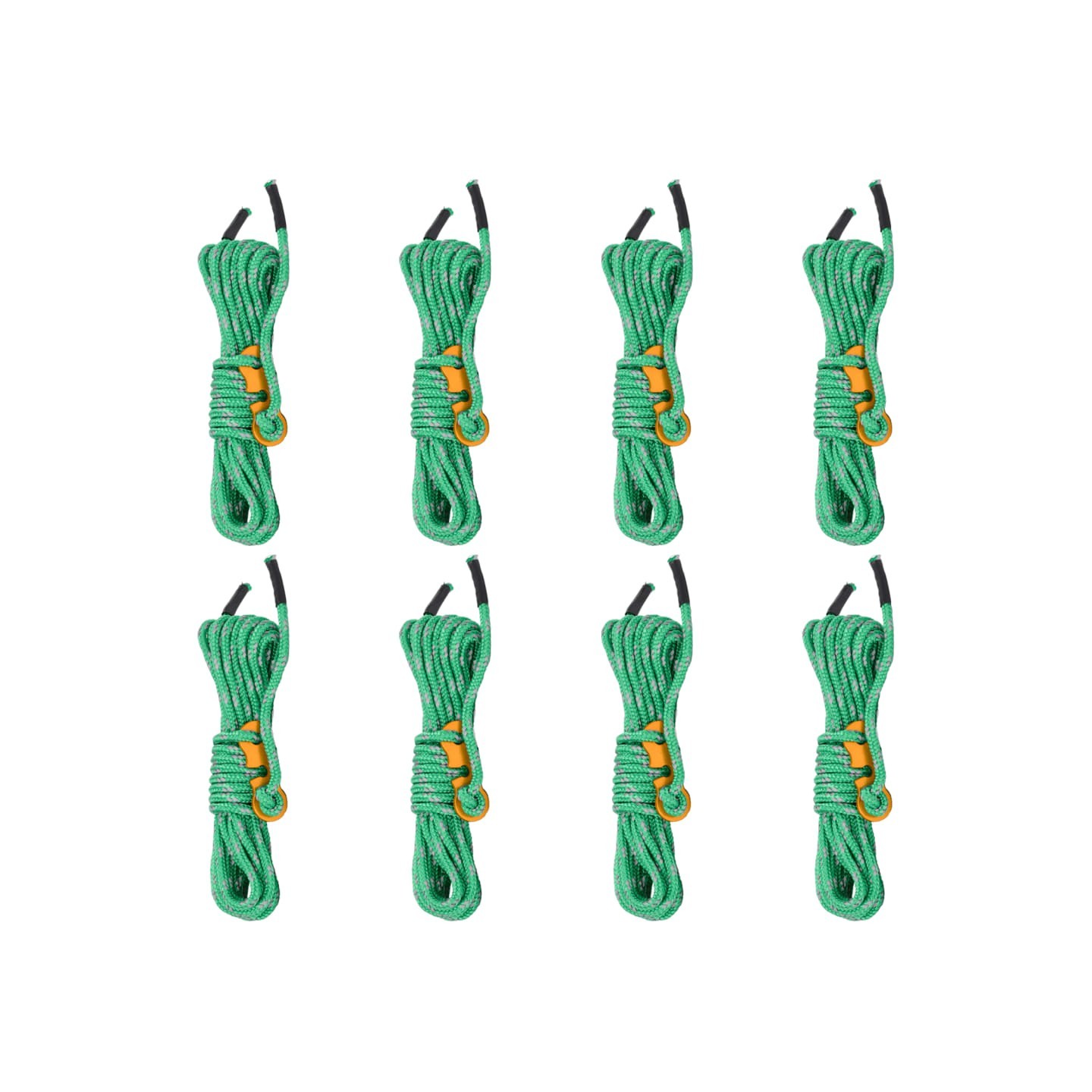 Cordes de haubanage avec clés réfléchissantes 8 pcs 4 m 4 mm
