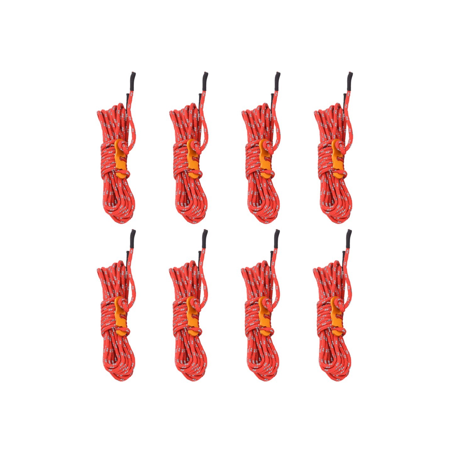 Cordes de haubanage avec clés réfléchissantes 8 pcs 4 m 4 mm