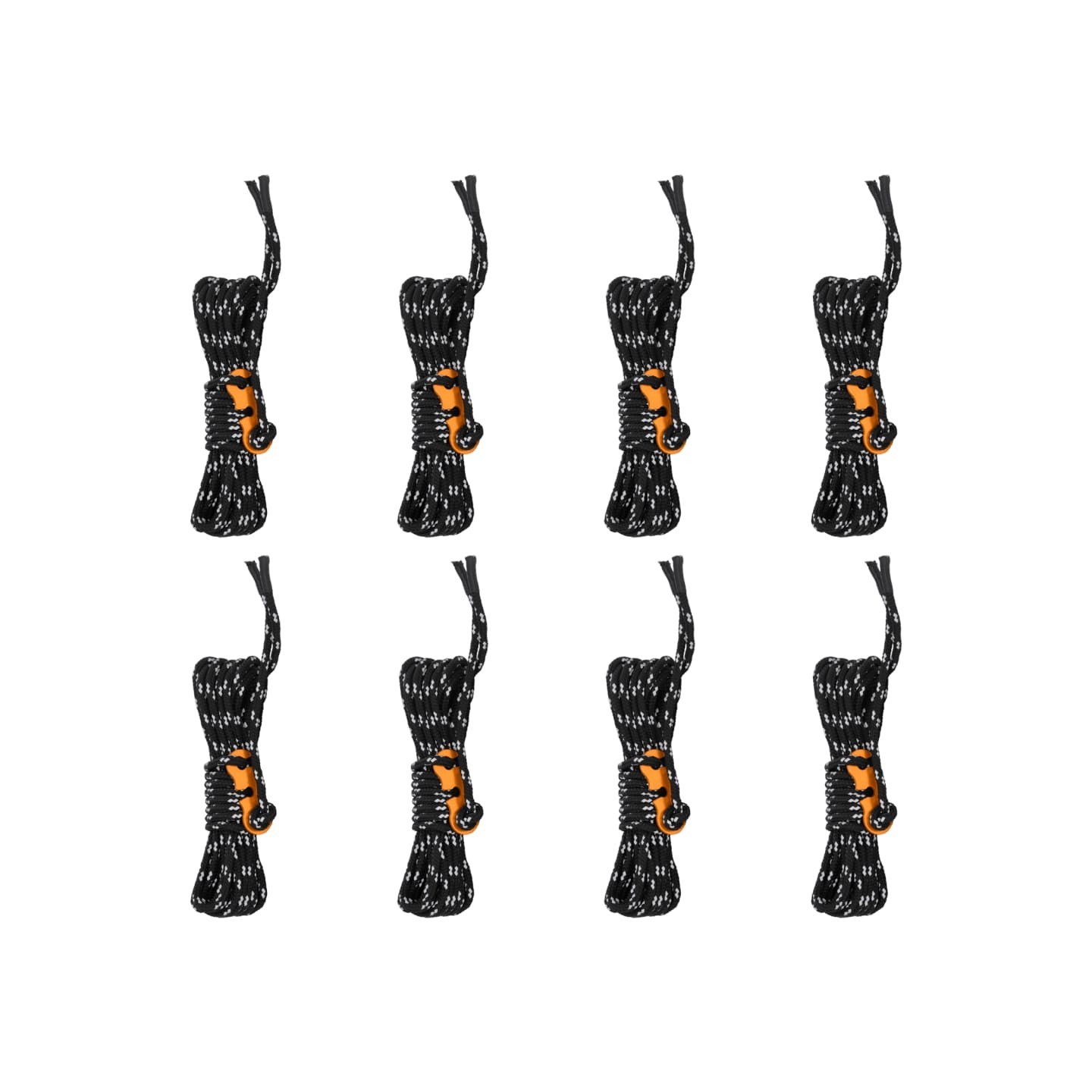 Cordes de haubanage avec clés réfléchissantes 8 pcs 4 m 4 mm