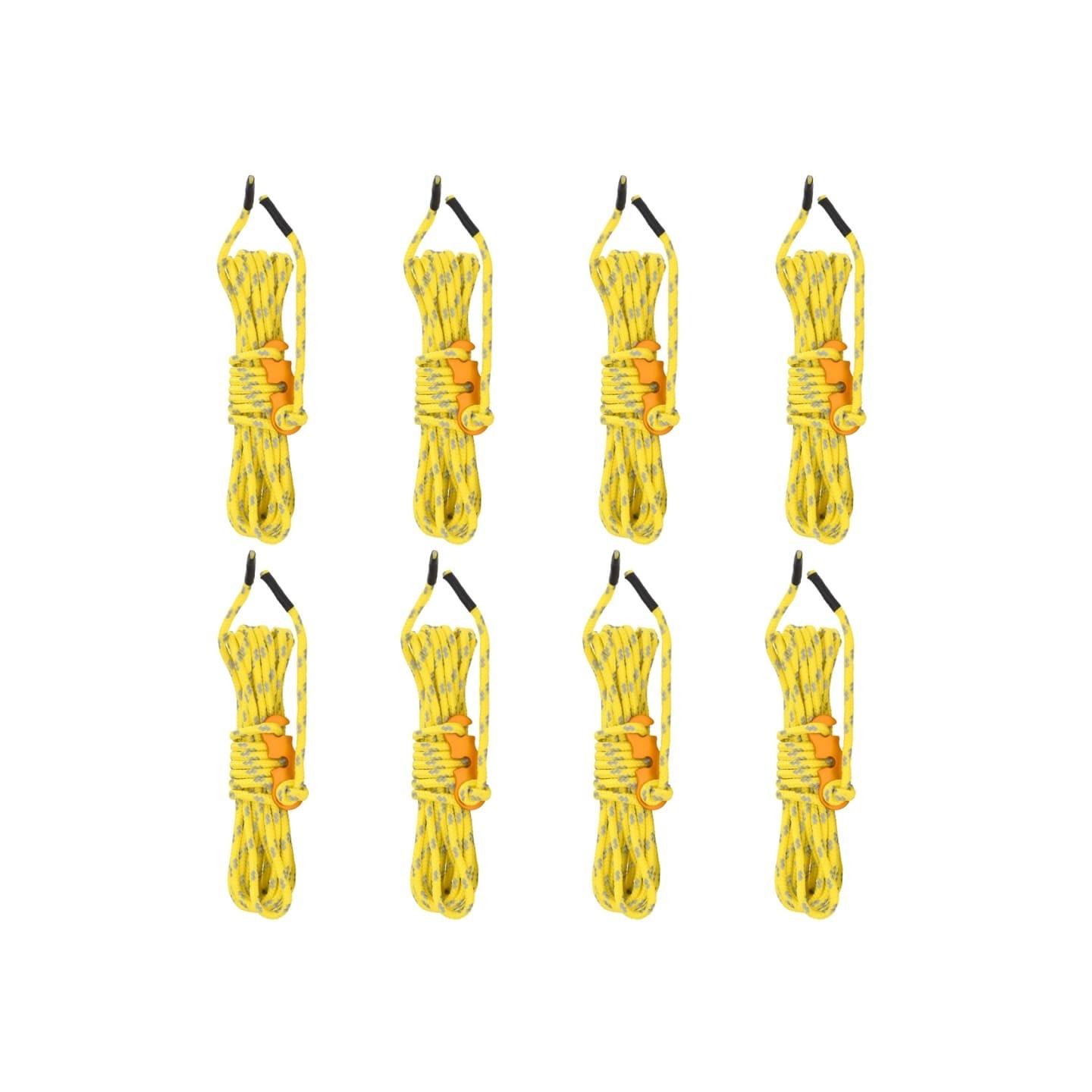 Cordes de haubanage avec clés réfléchissantes 8 pcs 4 m 4 mm