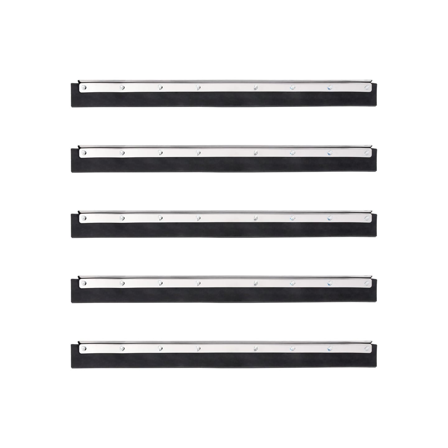 Têtes de raclette de sol 5 pcs 55x2x5 cm acier et caoutchouc