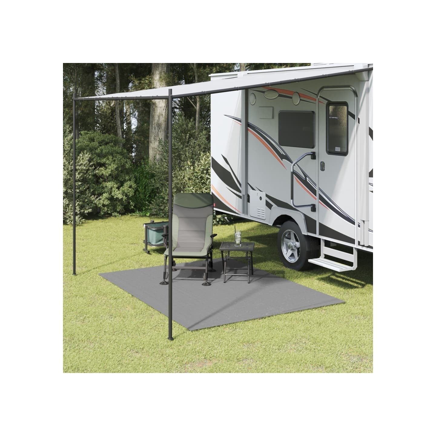 Tapis de tente anthracite 2,5x2 m