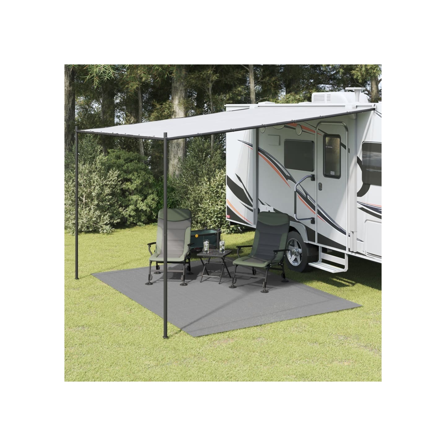 Tapis de tente anthracite 3,5x2,5 m