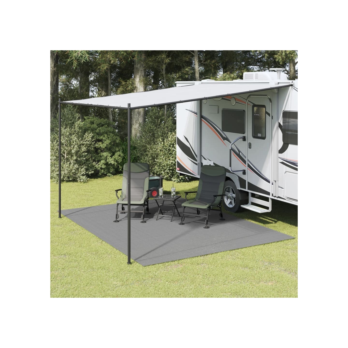 Tapis de tente anthracite 4x3 m